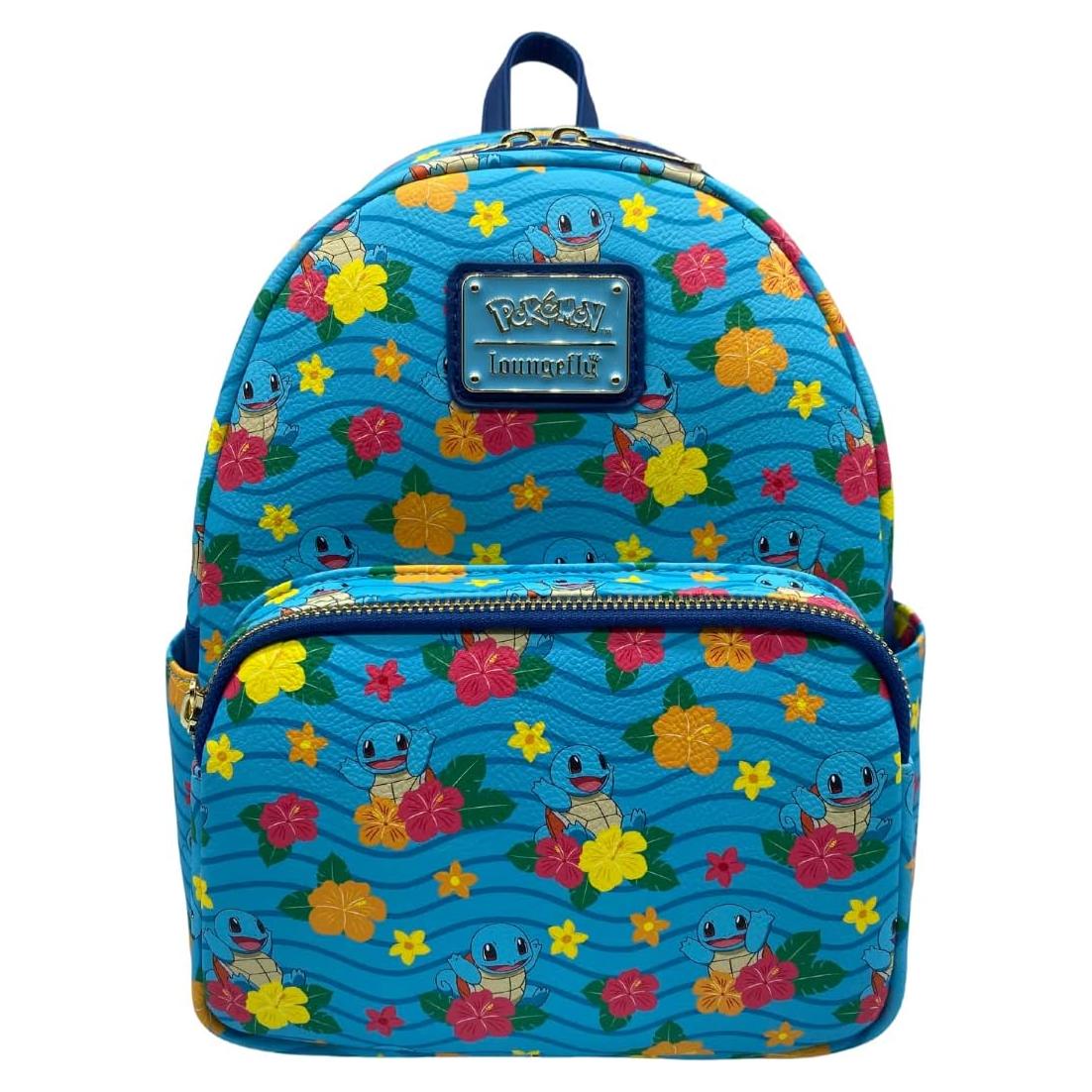 Mini Mochila Loungefly Pokemon Squirtle Flores 25.4x22.9cm