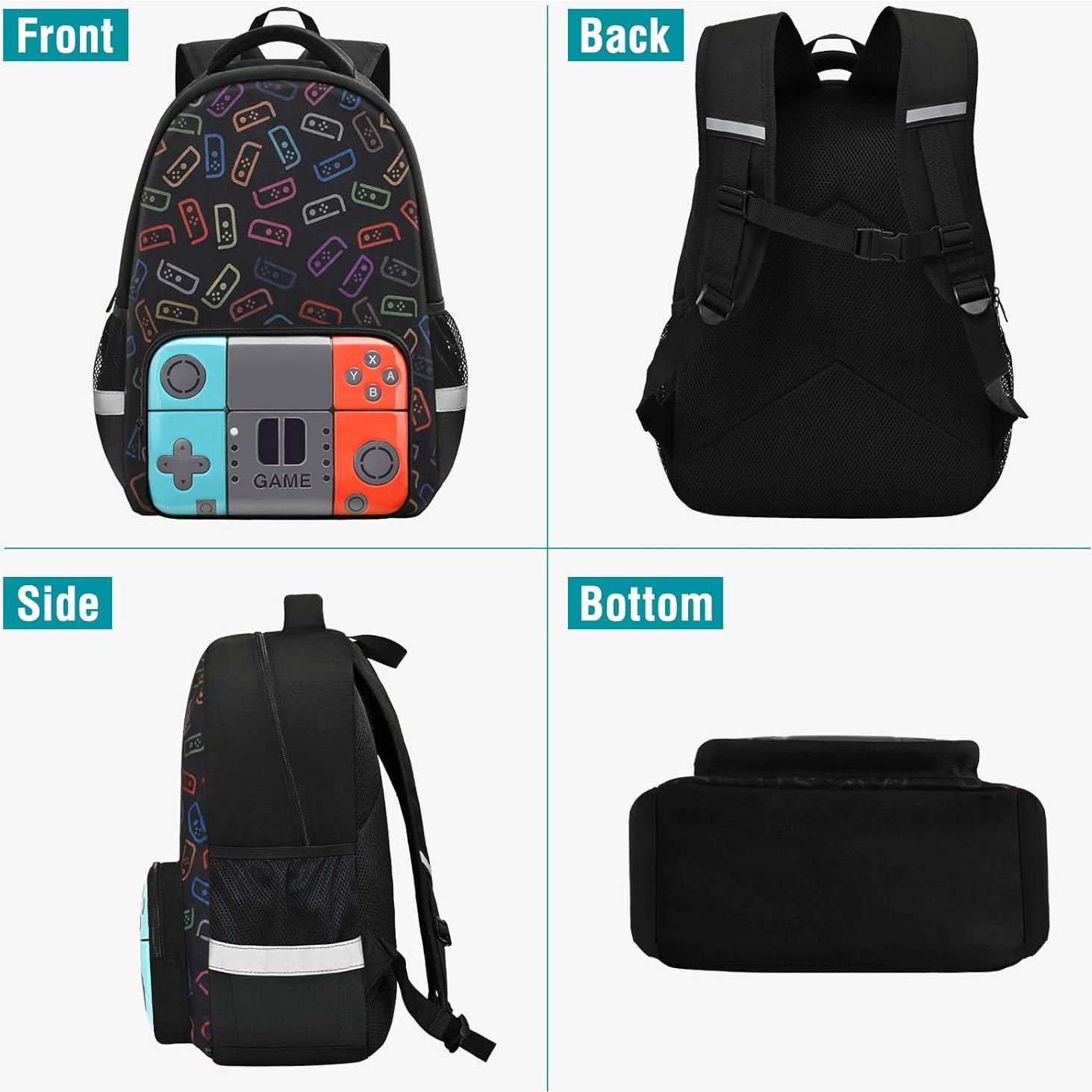 Mochila Escolar TFAUR Gamer 43 cm para Niños 6-14 Años