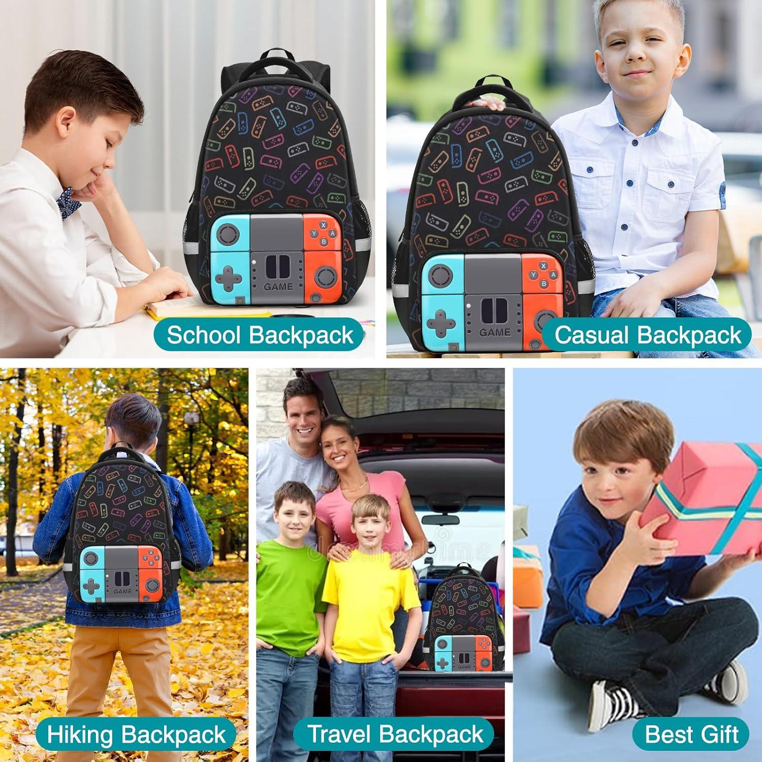 Mochila Escolar TFAUR Gamer 43 cm para Niños 6-14 Años