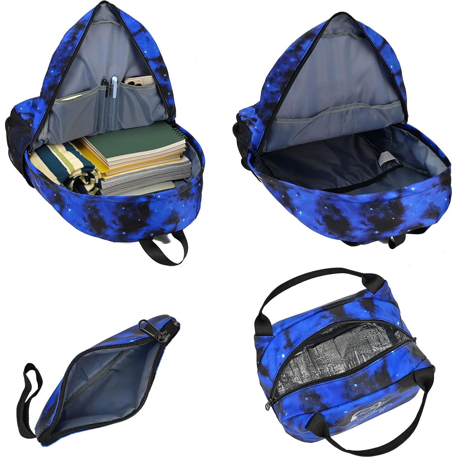 Mochila Escolar Luminosa Pawsky para Laptop 15.4" Azul