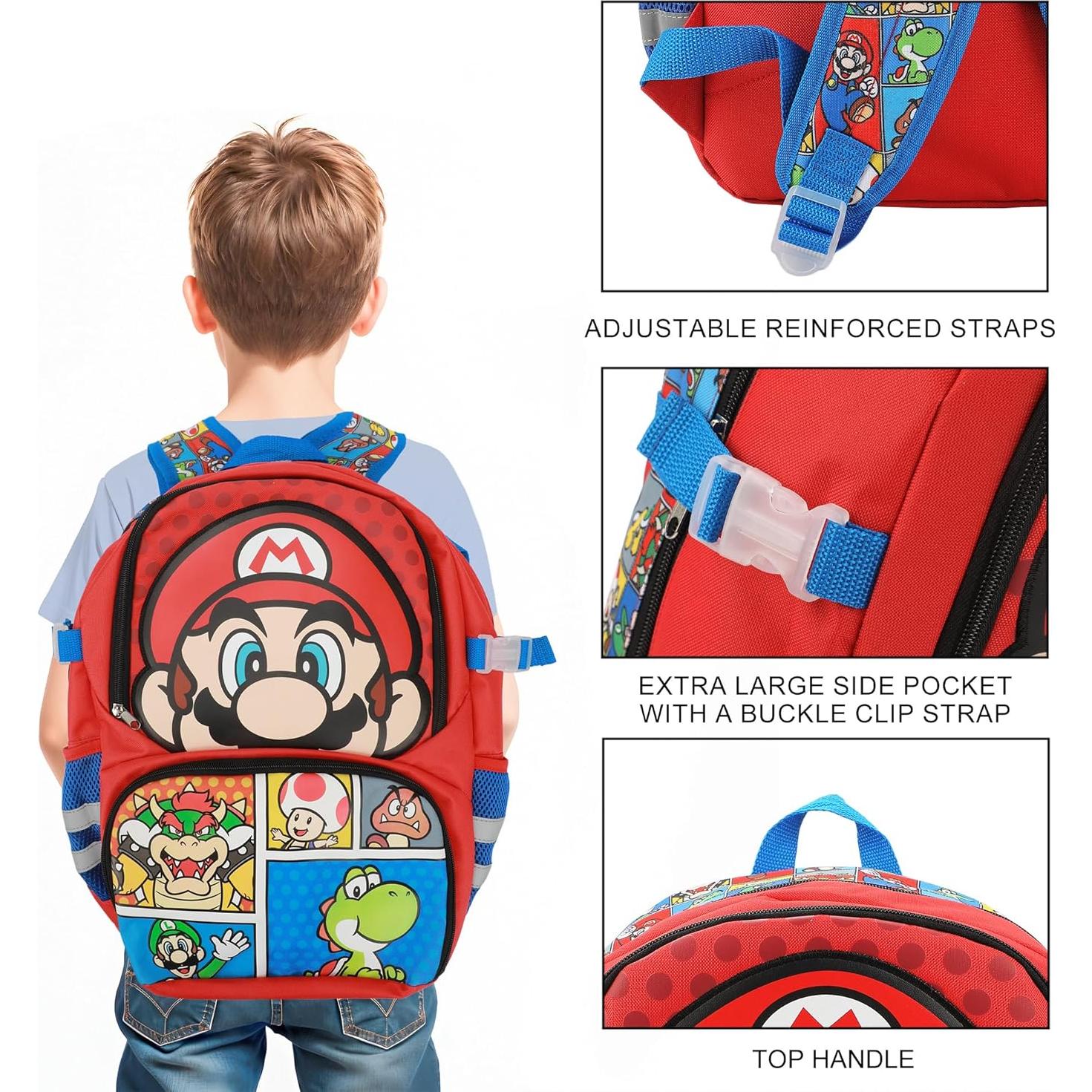 Mochila Deportiva Super Mario Brothers 40.64 cm para Niños