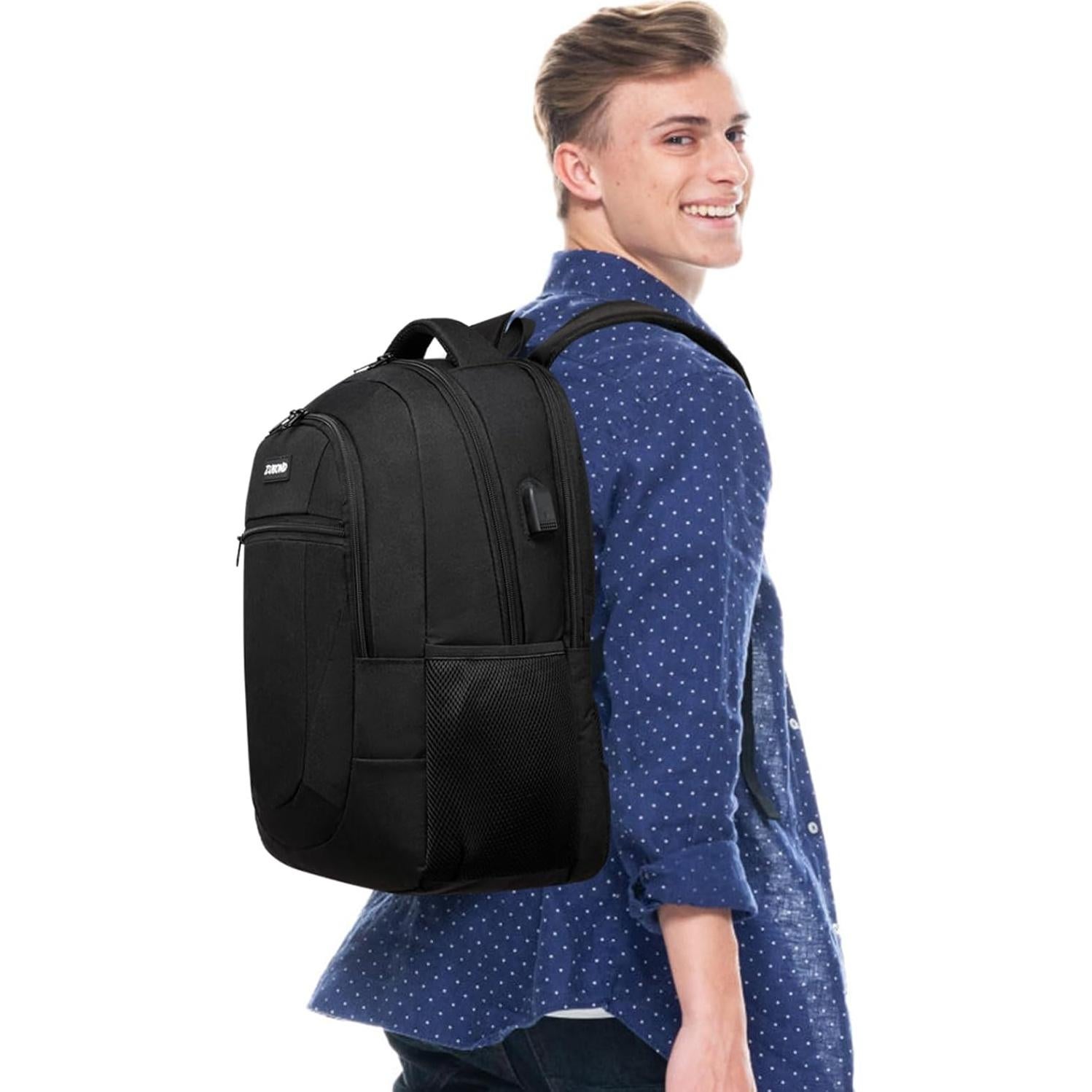 Mochila Escolar y de Viaje USB 15.6" Resistente al Agua