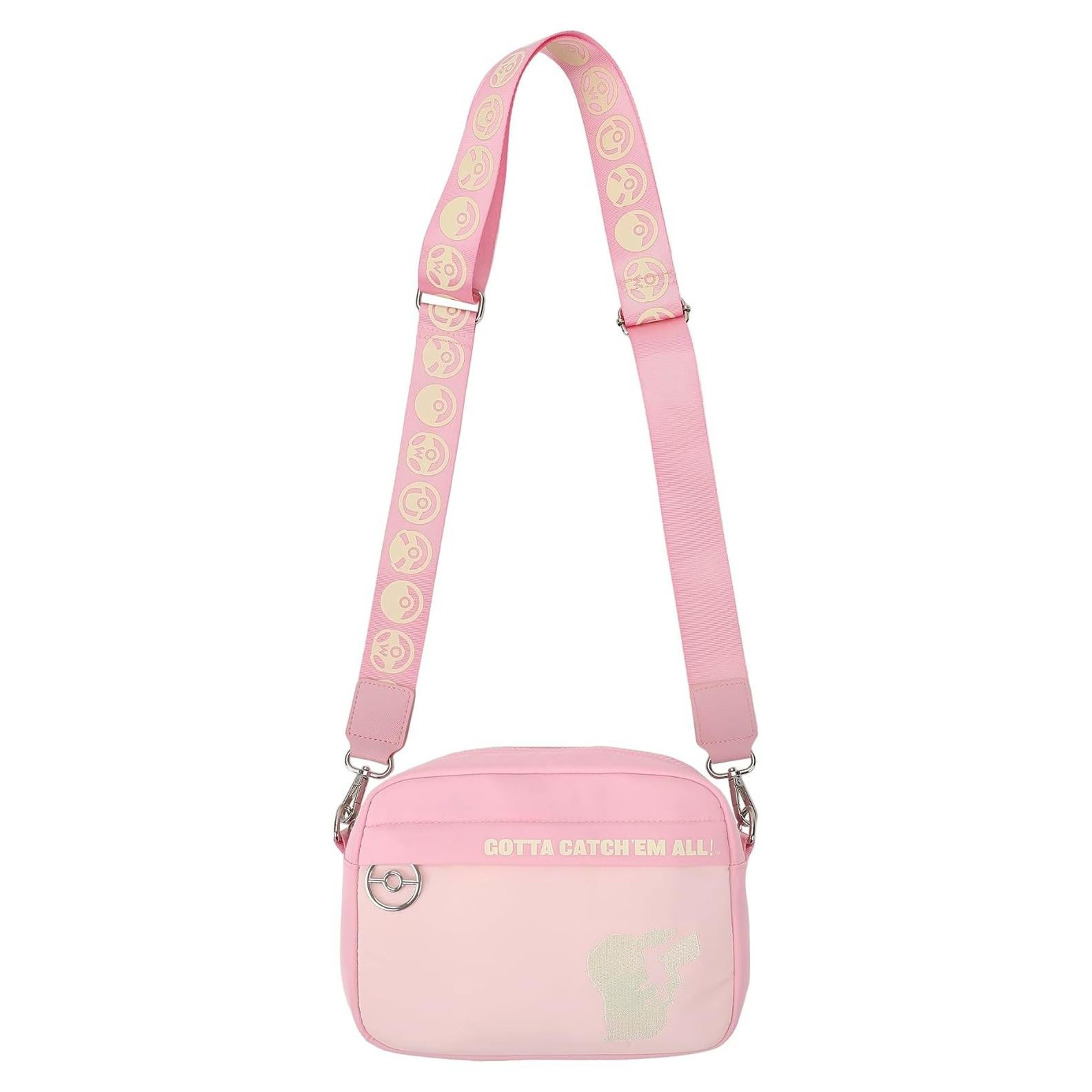 Bolsa Cruzada Rosa Pokémon Pikachu 17.78x12.7 cm