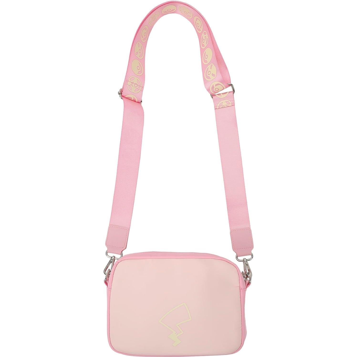 Bolsa Cruzada Rosa Pokémon Pikachu 17.78x12.7 cm