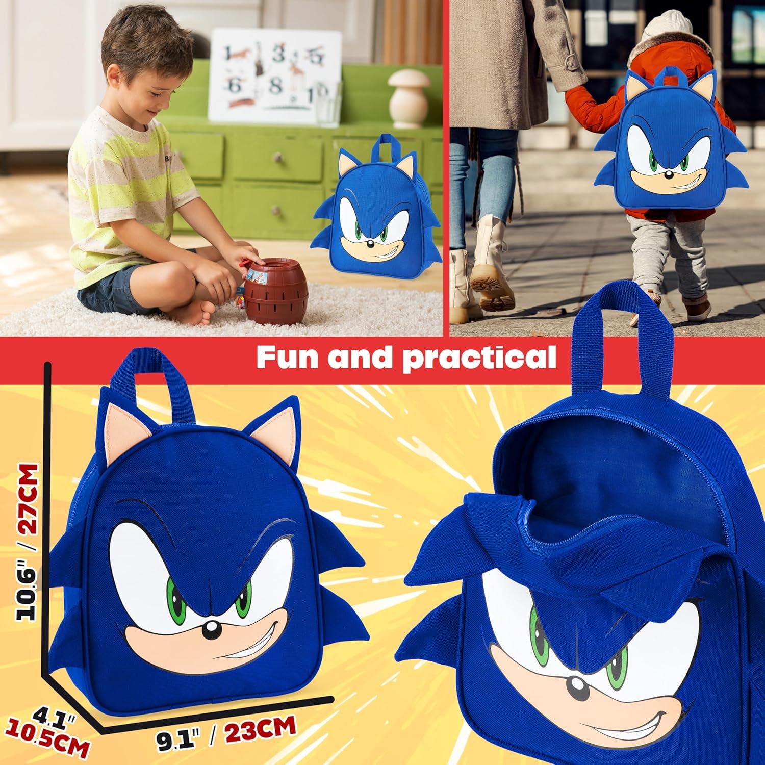 Mochila Sonic The Hedgehog Azul para Niños 27x23x10 cm