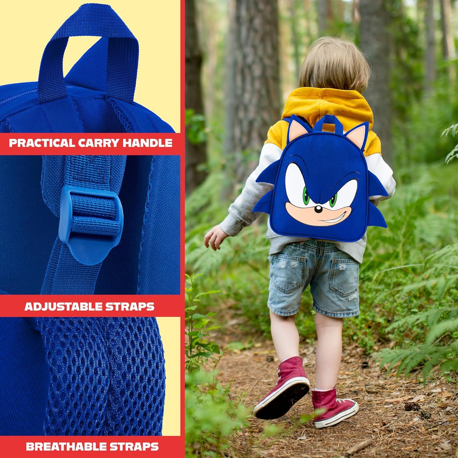 Mochila Sonic The Hedgehog Azul para Niños 27x23x10 cm