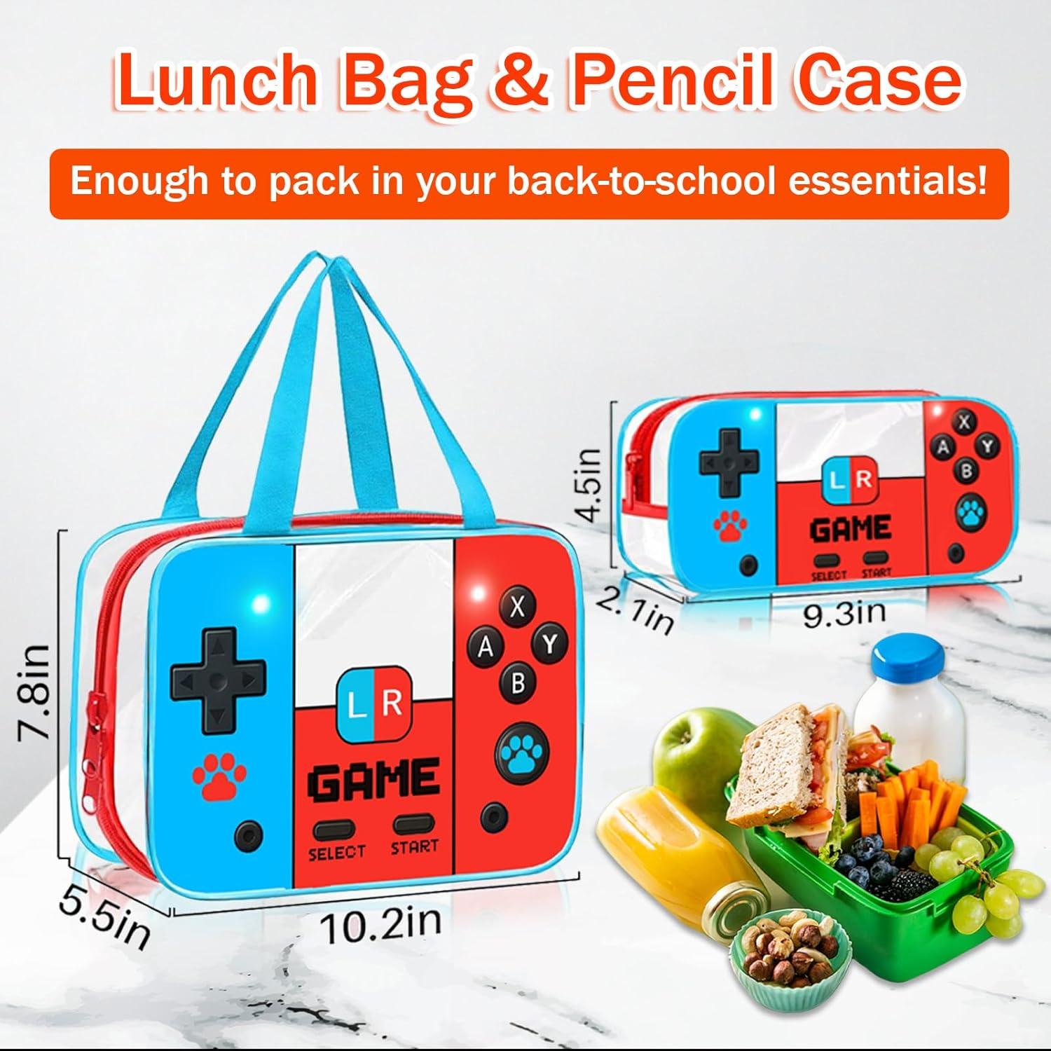 Mochila Transparente SHPMXUPW 3PCS para Niños y Niñas Gamer