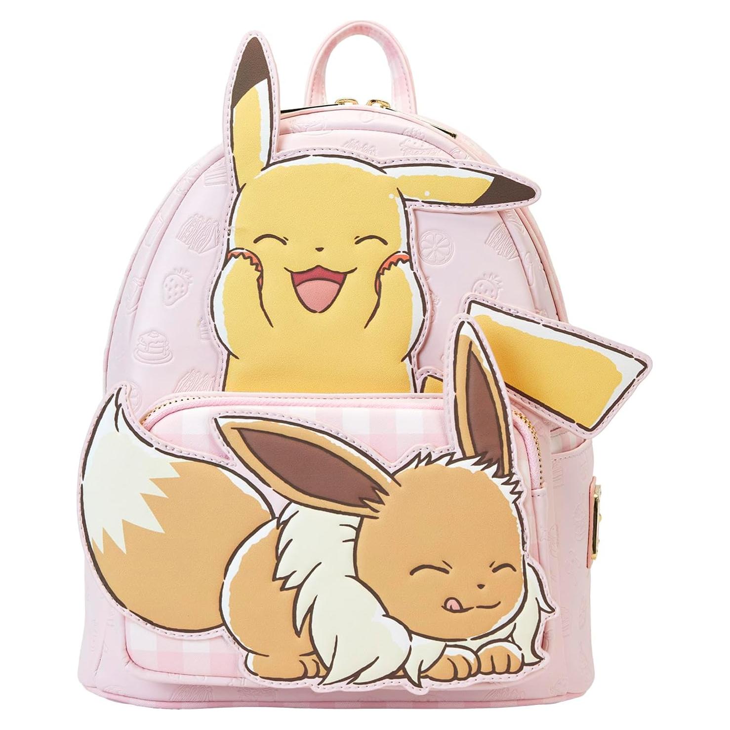 Mochila Loungefly Pikachu y Eevee 22.86x11.43x26.67cm