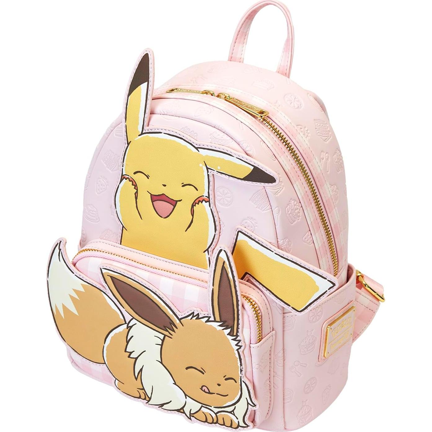 Mochila Loungefly Pikachu y Eevee 22.86x11.43x26.67cm