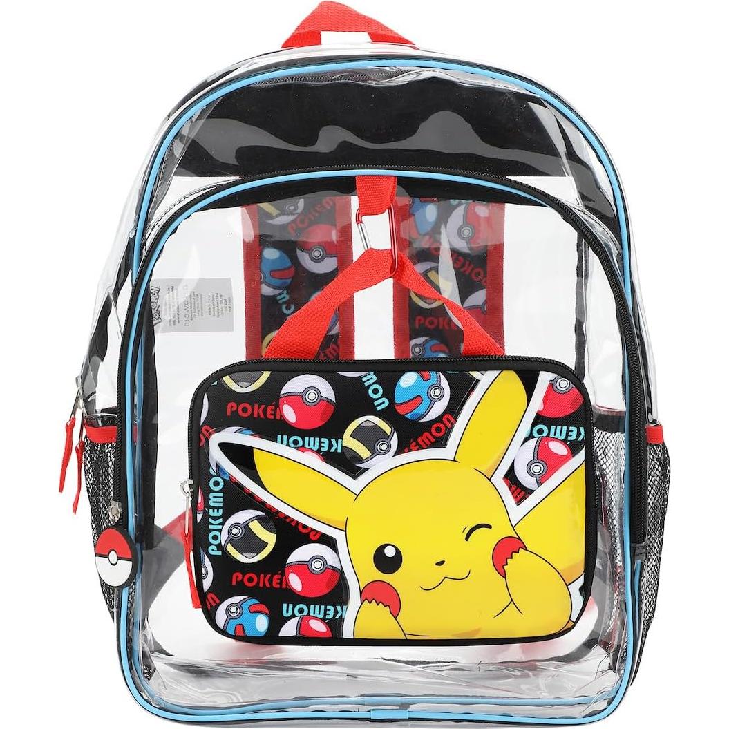 Mochila Bioworld Pokémon Pikachu 16" 3 Piezas con Estuche