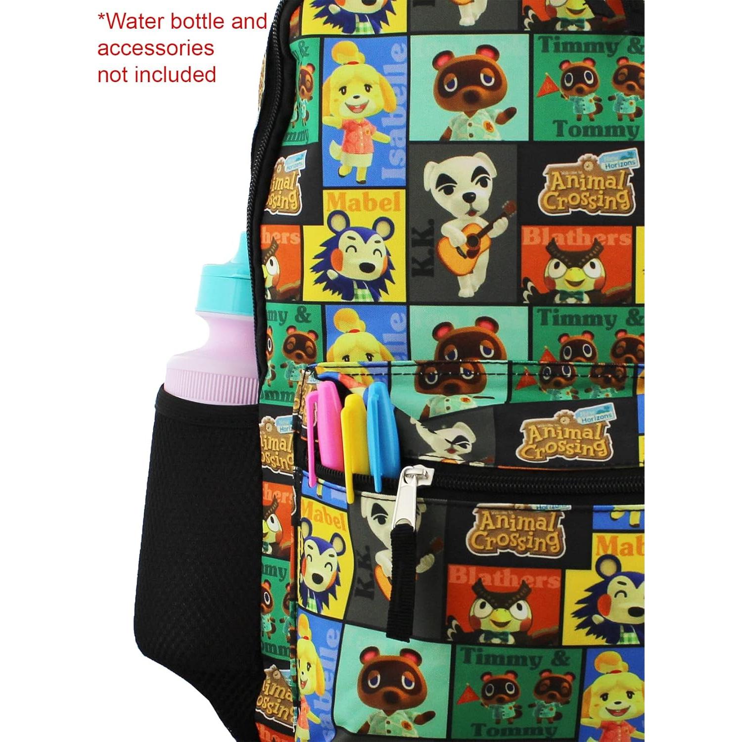 Mochila Escolar Nintendo Animal Crossing 40.6 cm Negra
