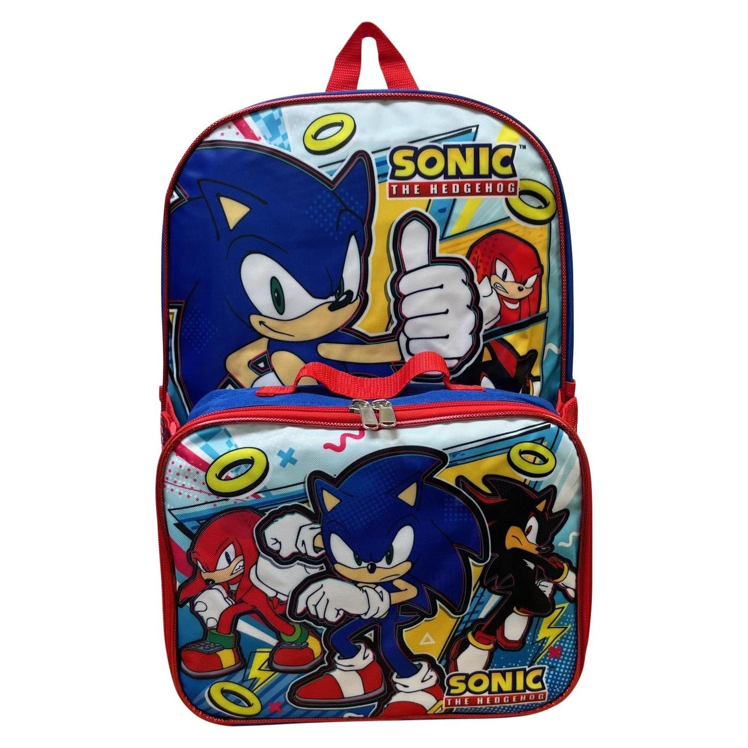 Mochila Ruz Sonic The Hedgehog 40.6 cm con Caja Almuerzo