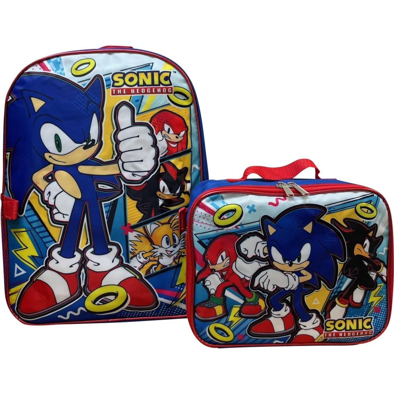 Mochila Ruz Sonic The Hedgehog 40.6 cm con Caja Almuerzo