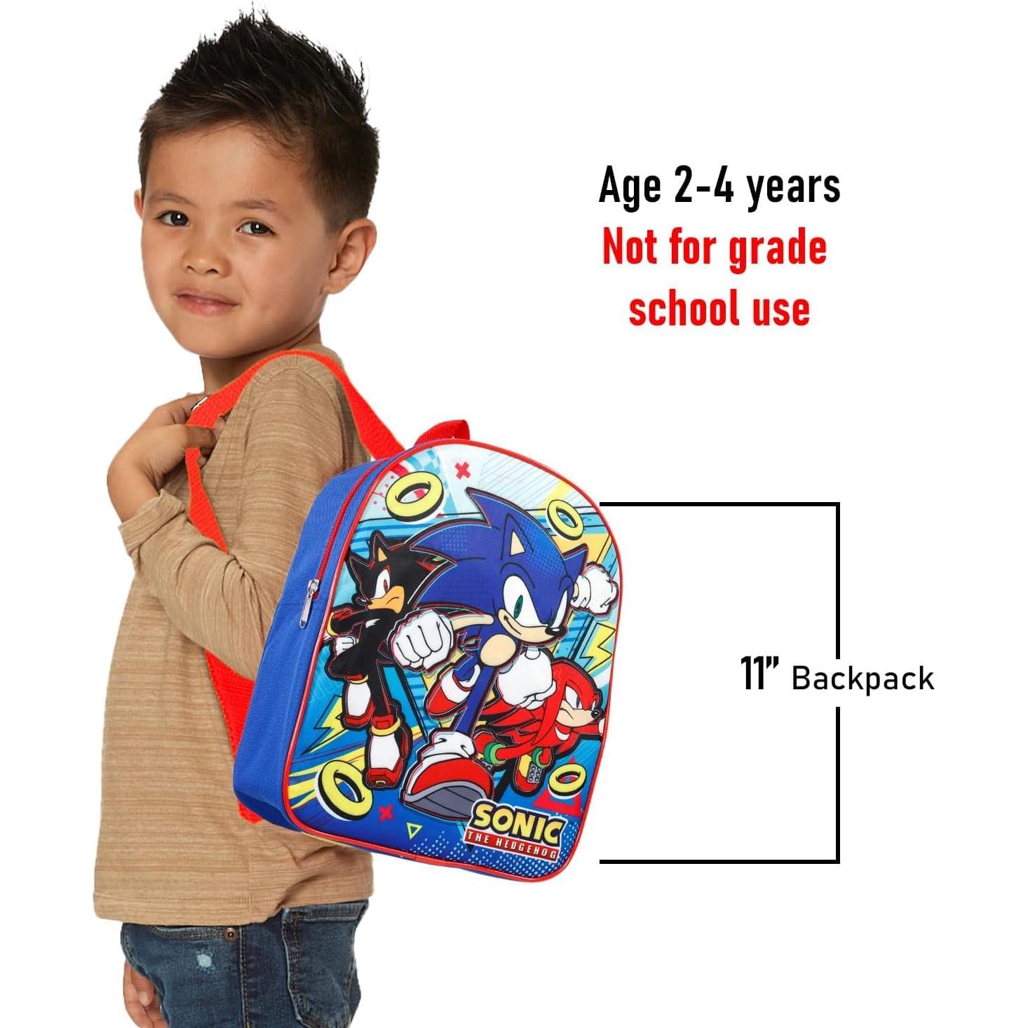 Mochila Mini Sonic the Hedgehog para Niños 30.5x20.3cm