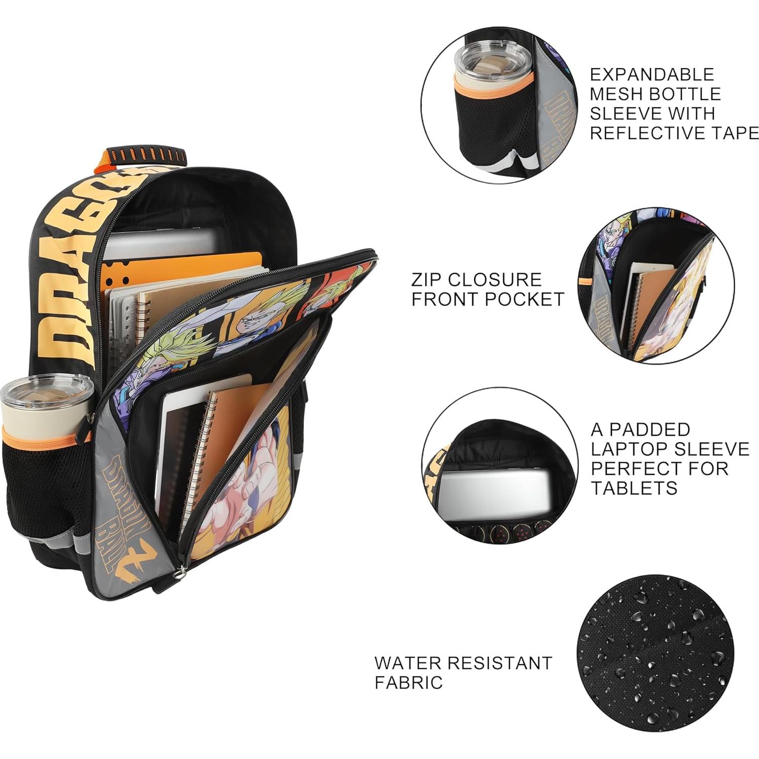 Mochila Dragon Ball Z 16" Goku Super Saiyan para Niños