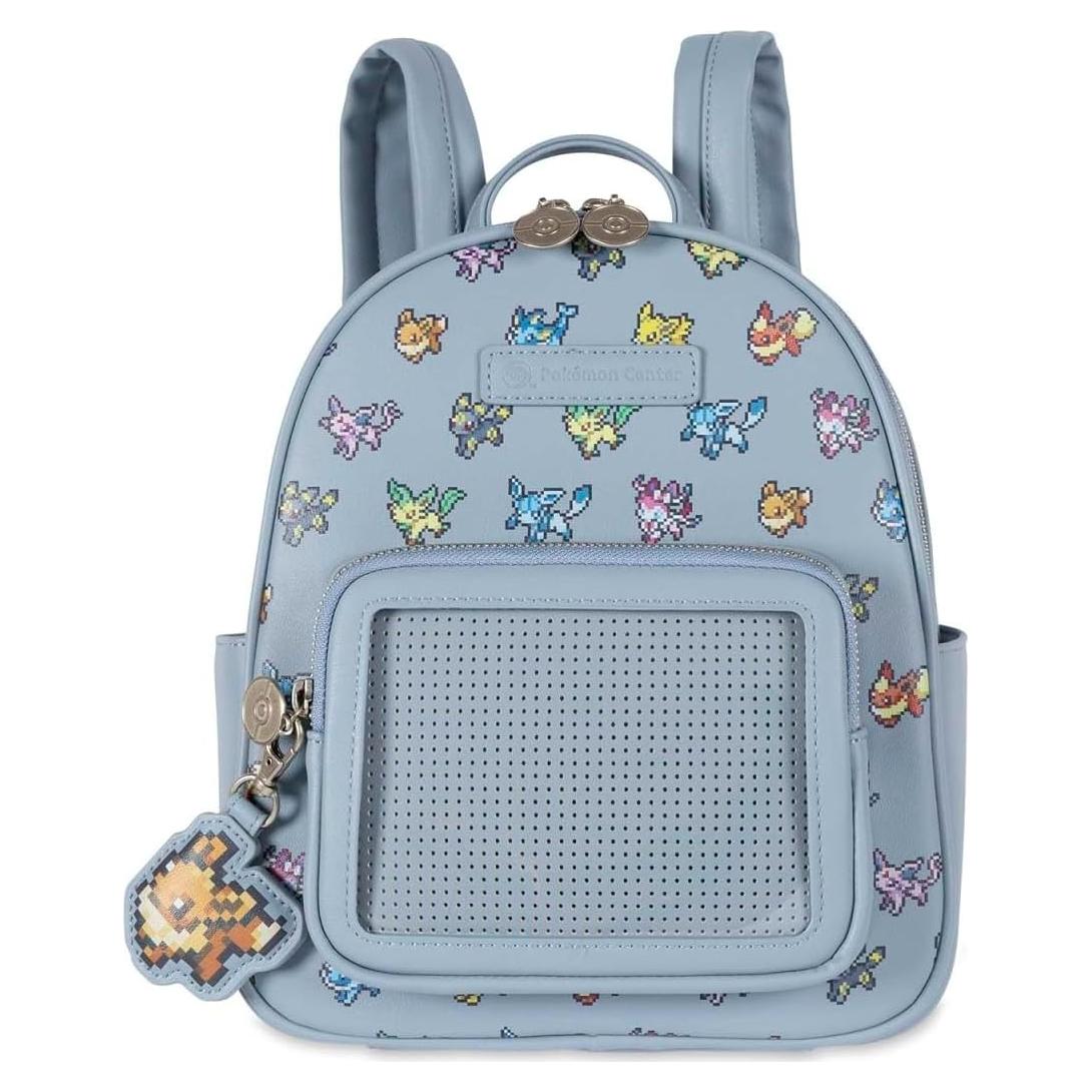 Mochila Mini Coleccionista de Pines Eevee Pokémon Center 23.6x16.5x27.4cm