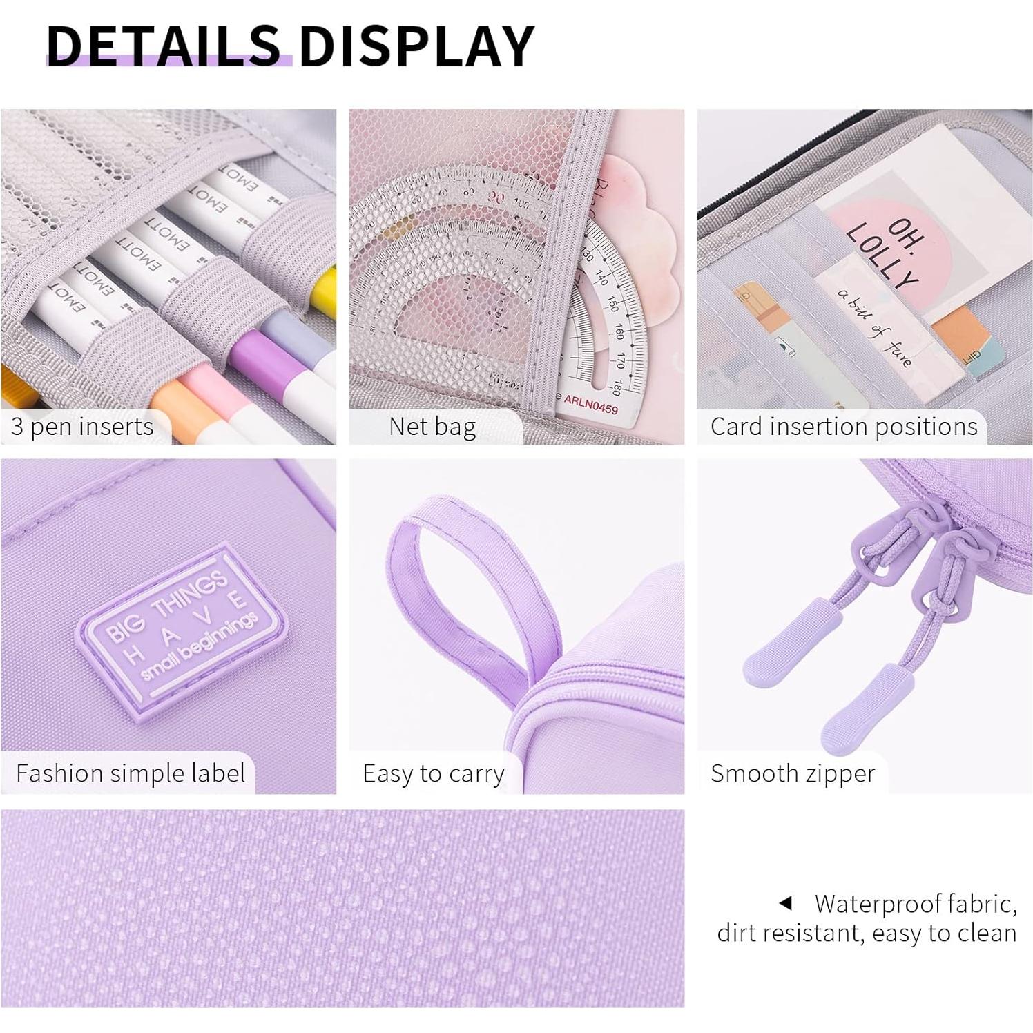 Funda de Lápiz CICIMELON Púrpura Gran Capacidad 23x11x6.5cm