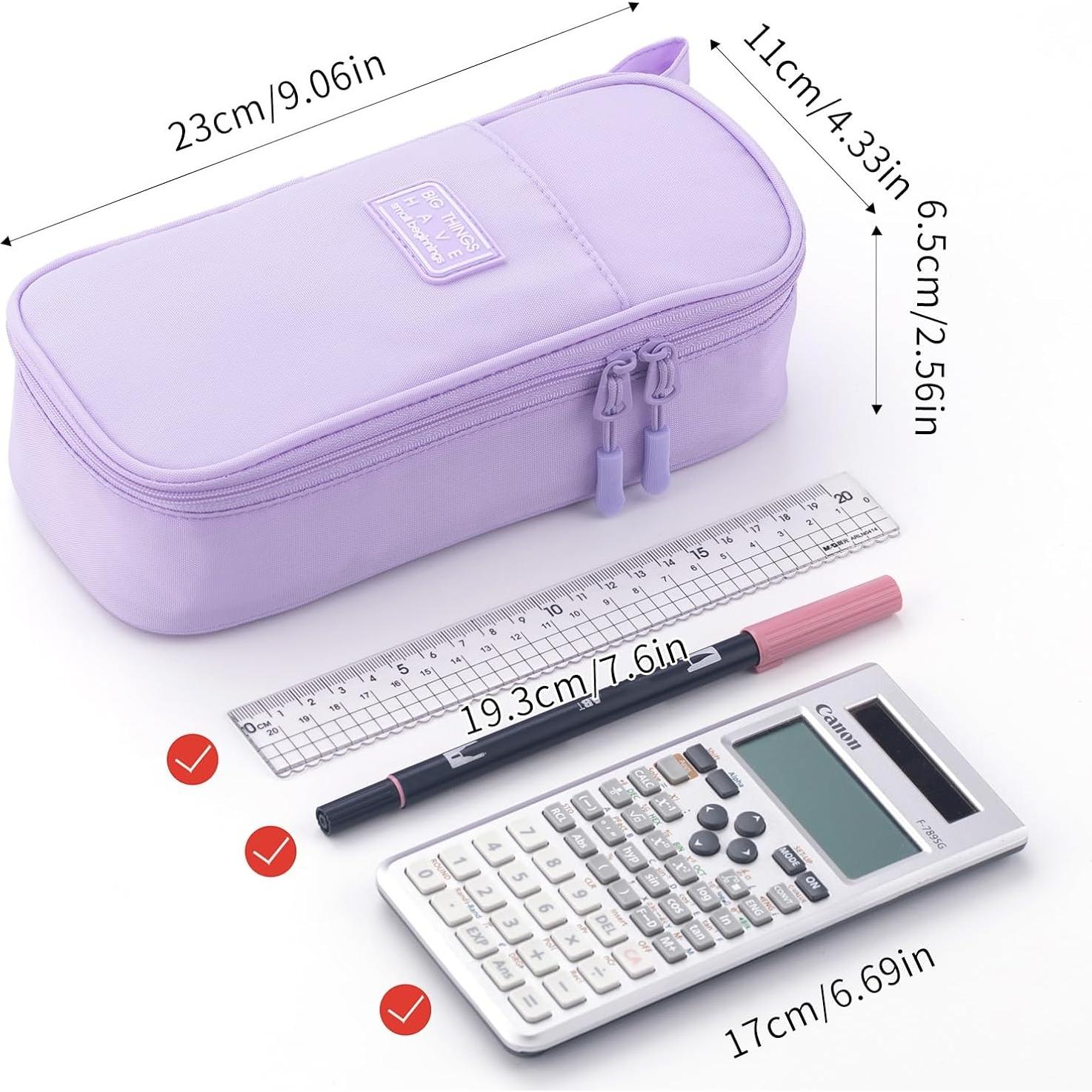 Funda de Lápiz CICIMELON Púrpura Gran Capacidad 23x11x6.5cm