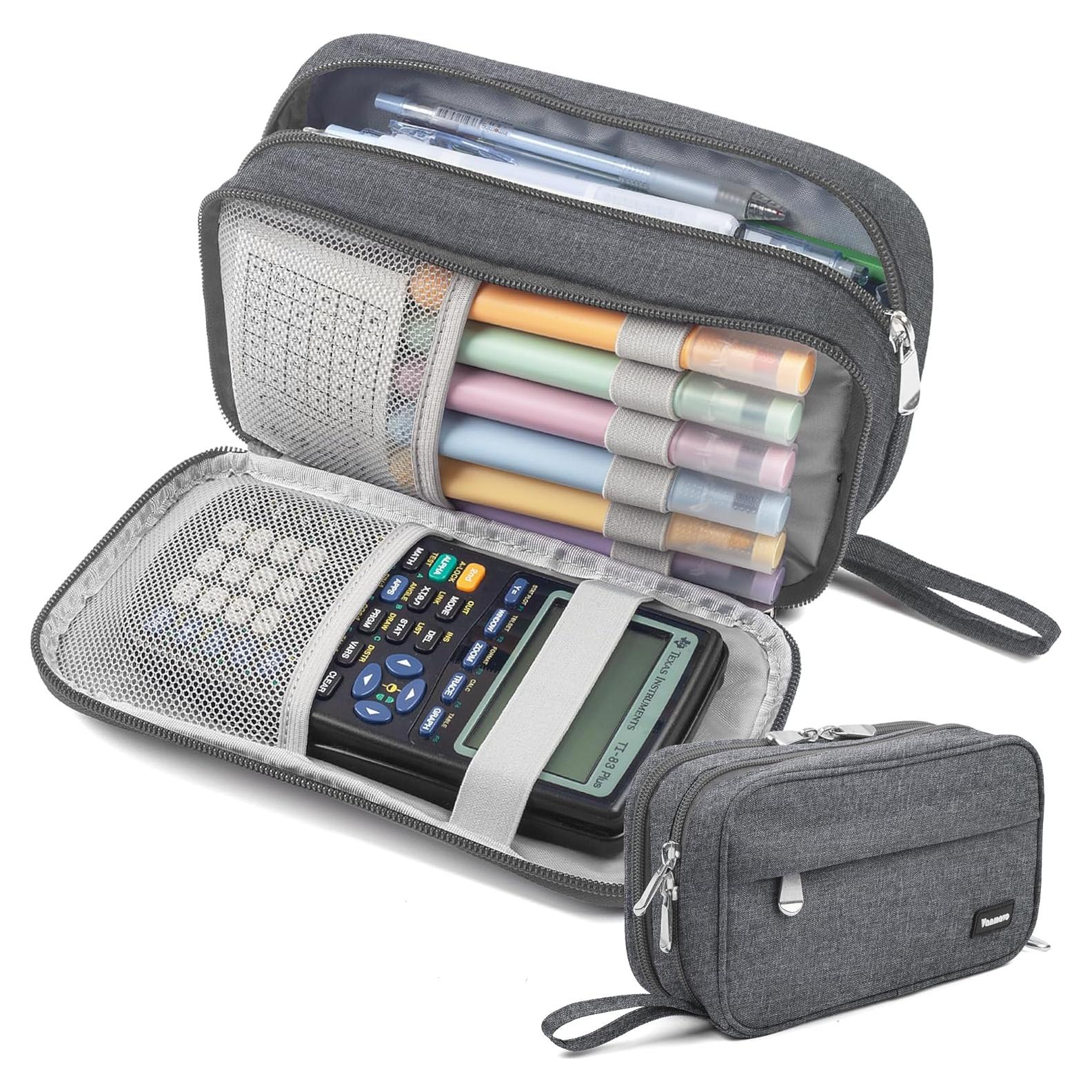 Estuche de Lápices Vanmavo Gris 22.4x11.9x6.9cm 3 Compartimentos