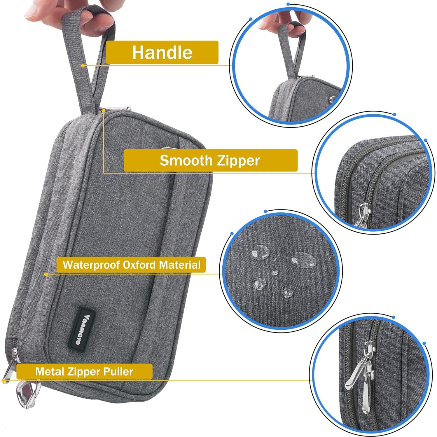 Estuche de Lápices Vanmavo Gris 22.4x11.9x6.9cm 3 Compartimentos