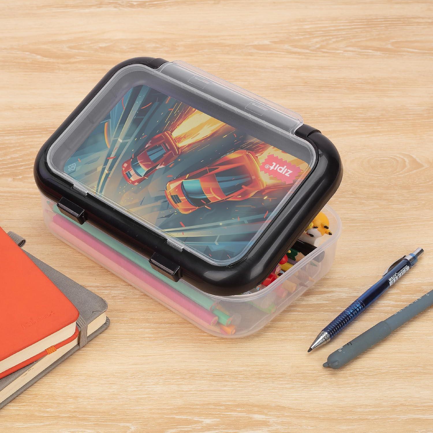 Estuche de Lápices ZIPIT de Plástico Reciclado 2 Compartimentos