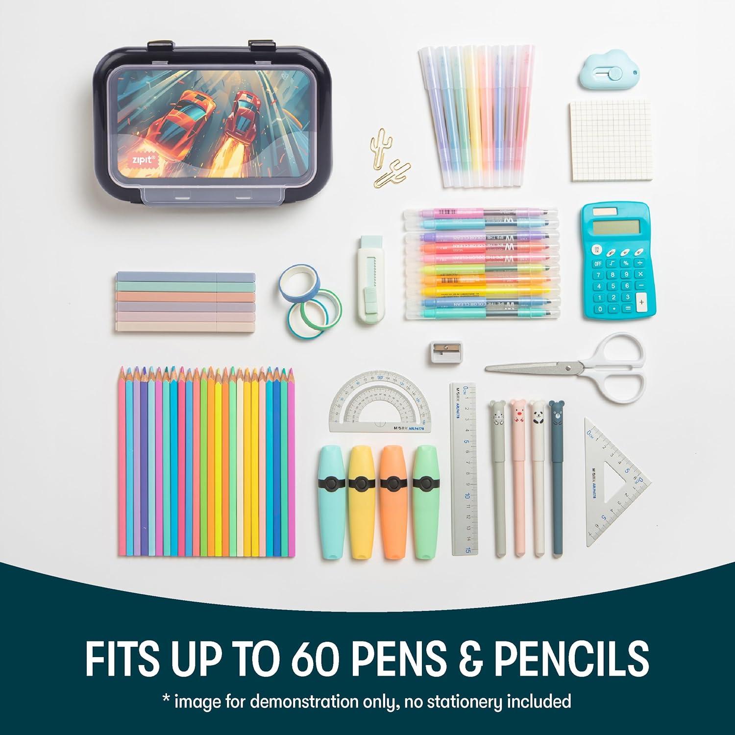 Estuche de Lápices ZIPIT de Plástico Reciclado 2 Compartimentos