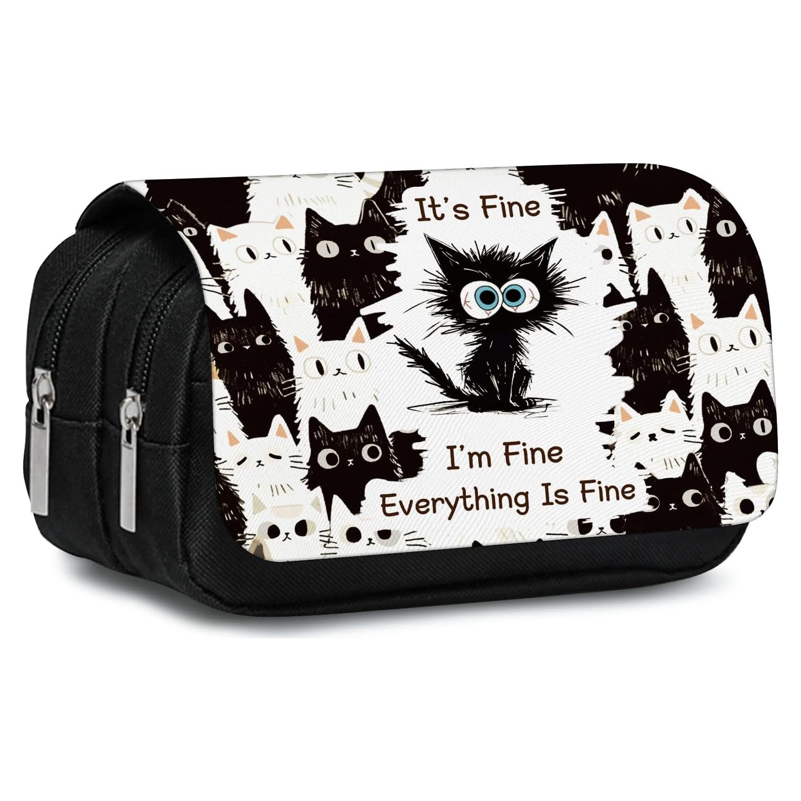 Estuche de Lápices Ialtsidws Gato Negro 19.8x7.4x9.9cm