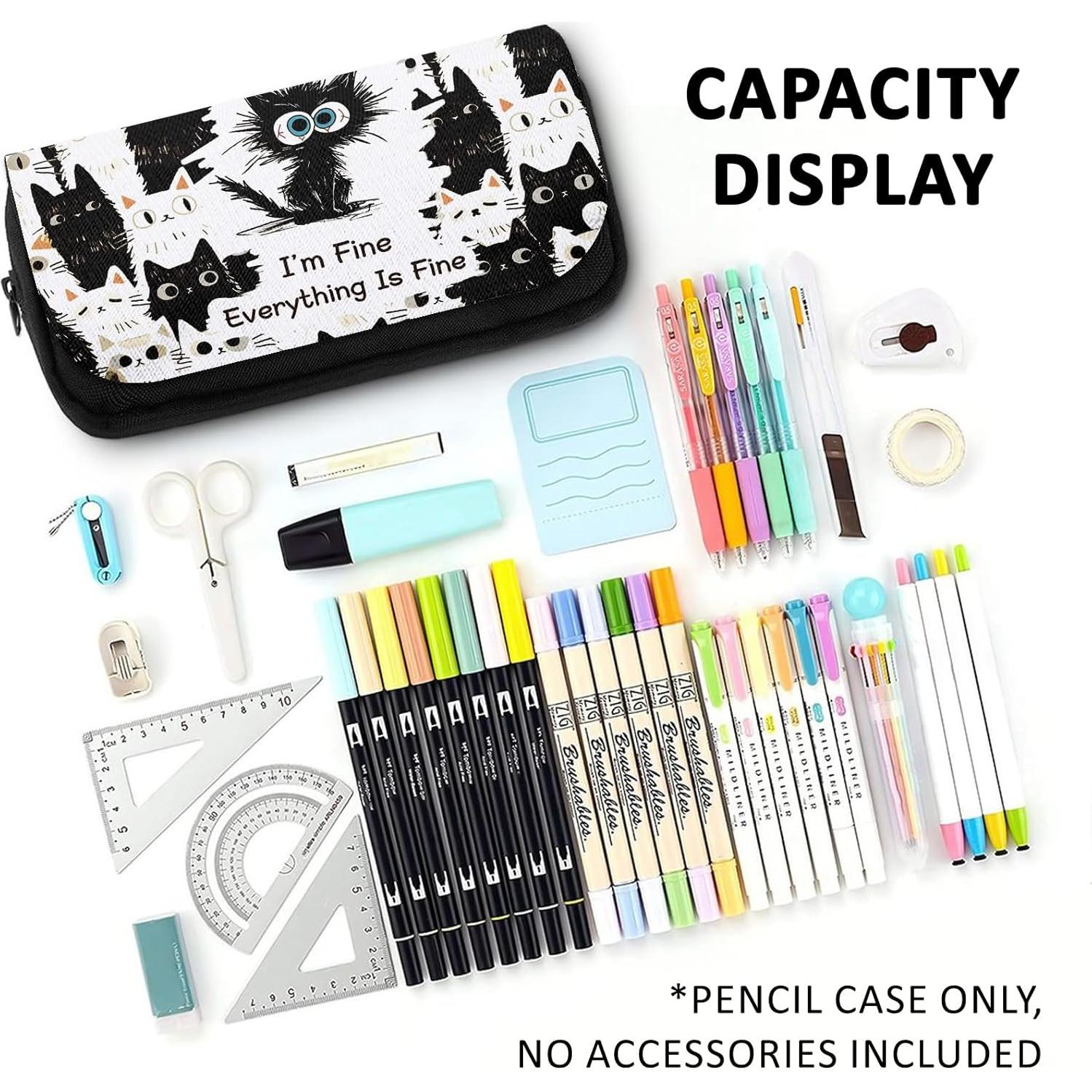 Estuche de Lápices Ialtsidws Gato Negro 19.8x7.4x9.9cm