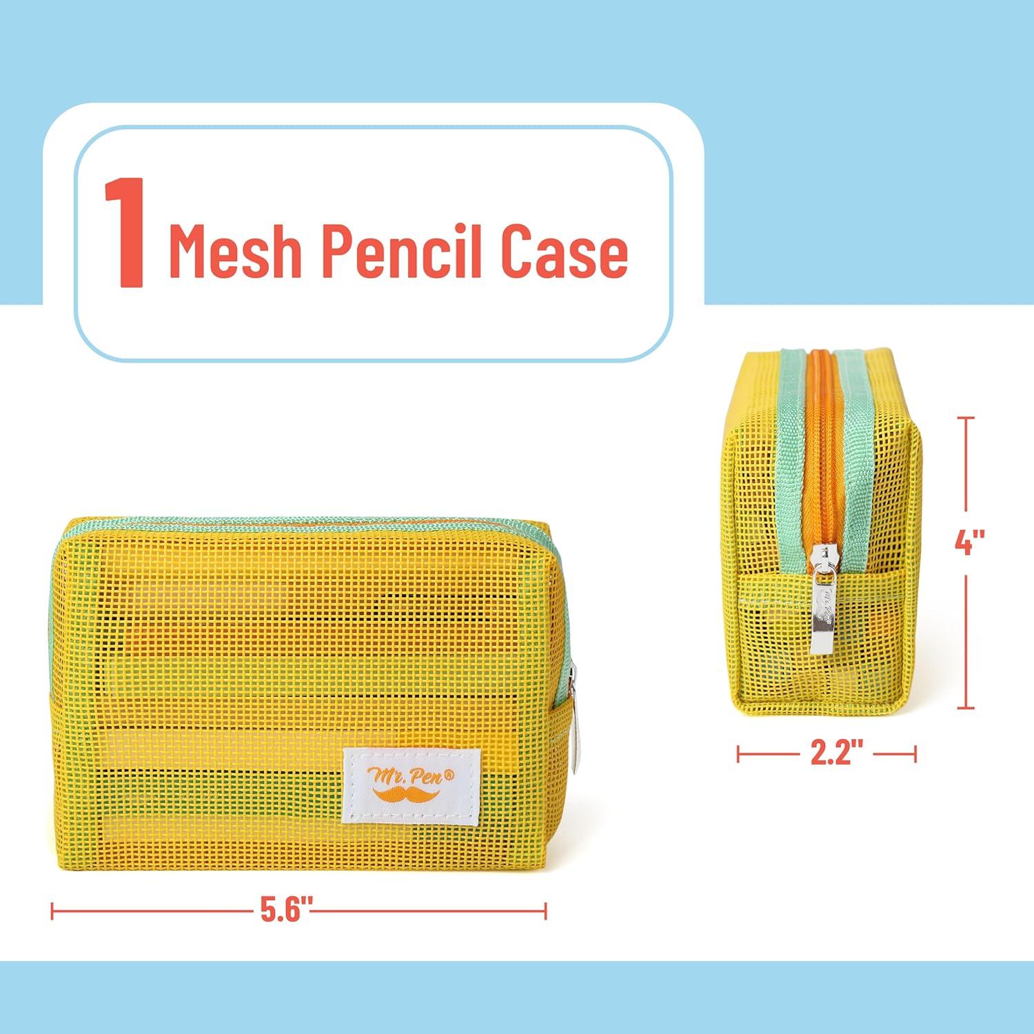 Estuche de Lápices de Malla Mr. Pen Amarillo 21x11cm