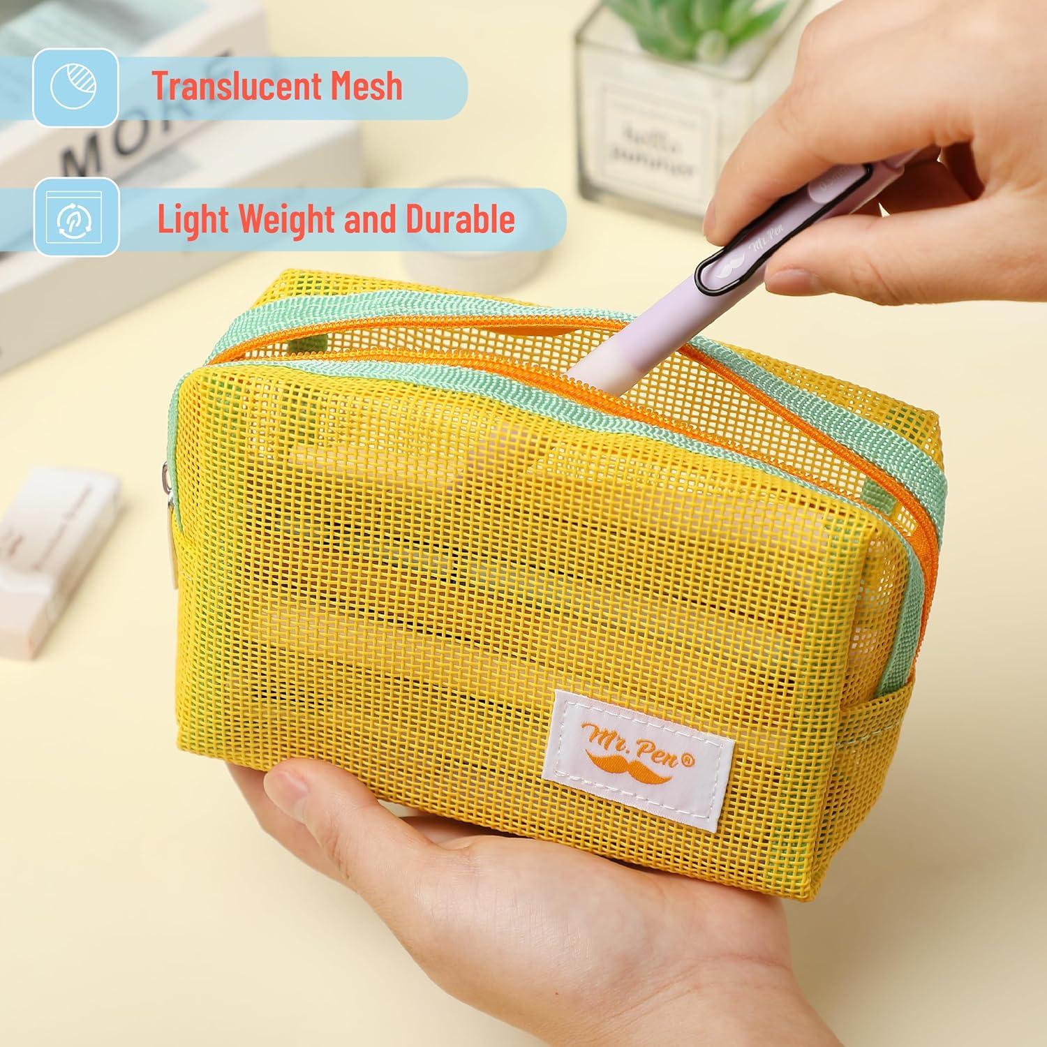 Estuche de Lápices de Malla Mr. Pen Amarillo 21x11cm