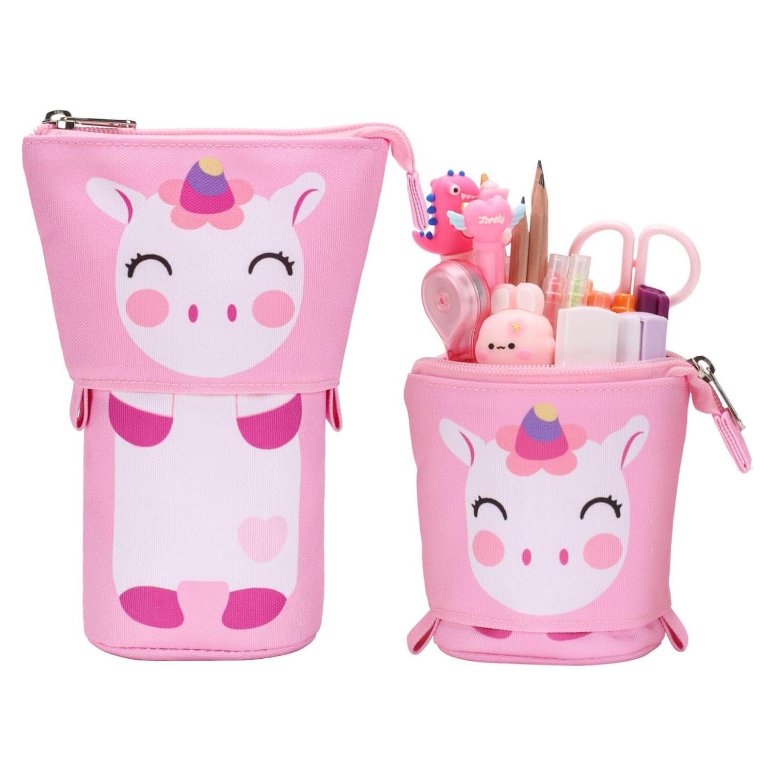 Estuche de Lápices Telescópico BrainyBees Unicornio Rosa 20.5cm