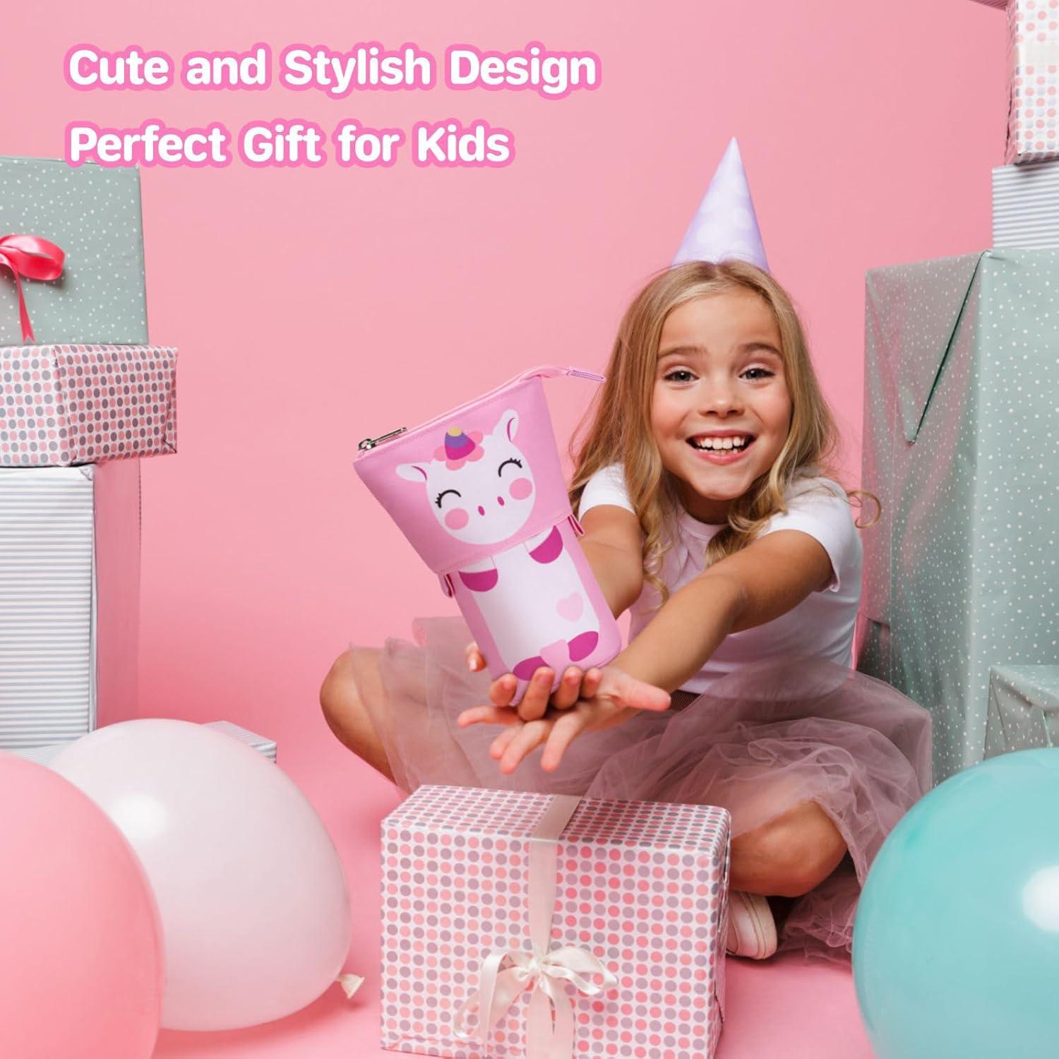 Estuche de Lápices Telescópico BrainyBees Unicornio Rosa 20.5cm