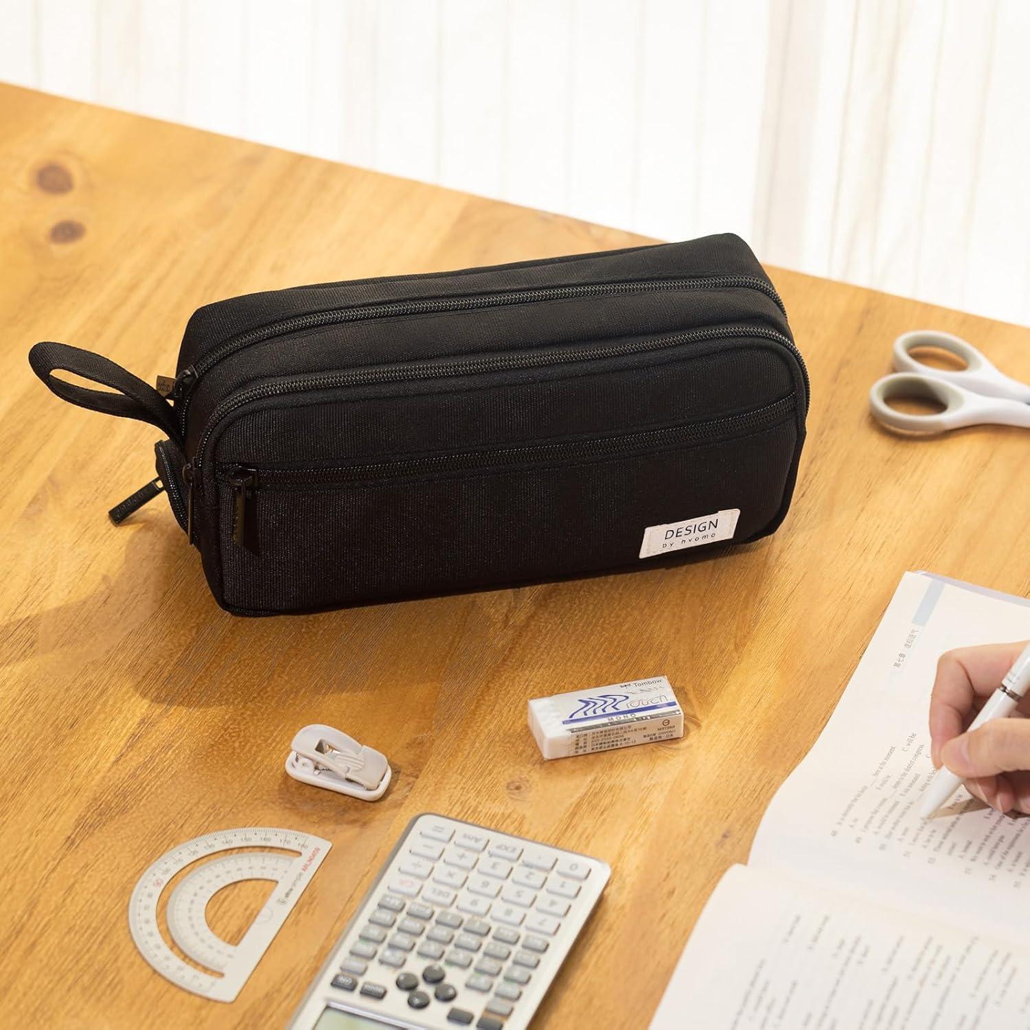 Estuche Grande para Lápices HVOMO Negro - Organizador Multifuncional