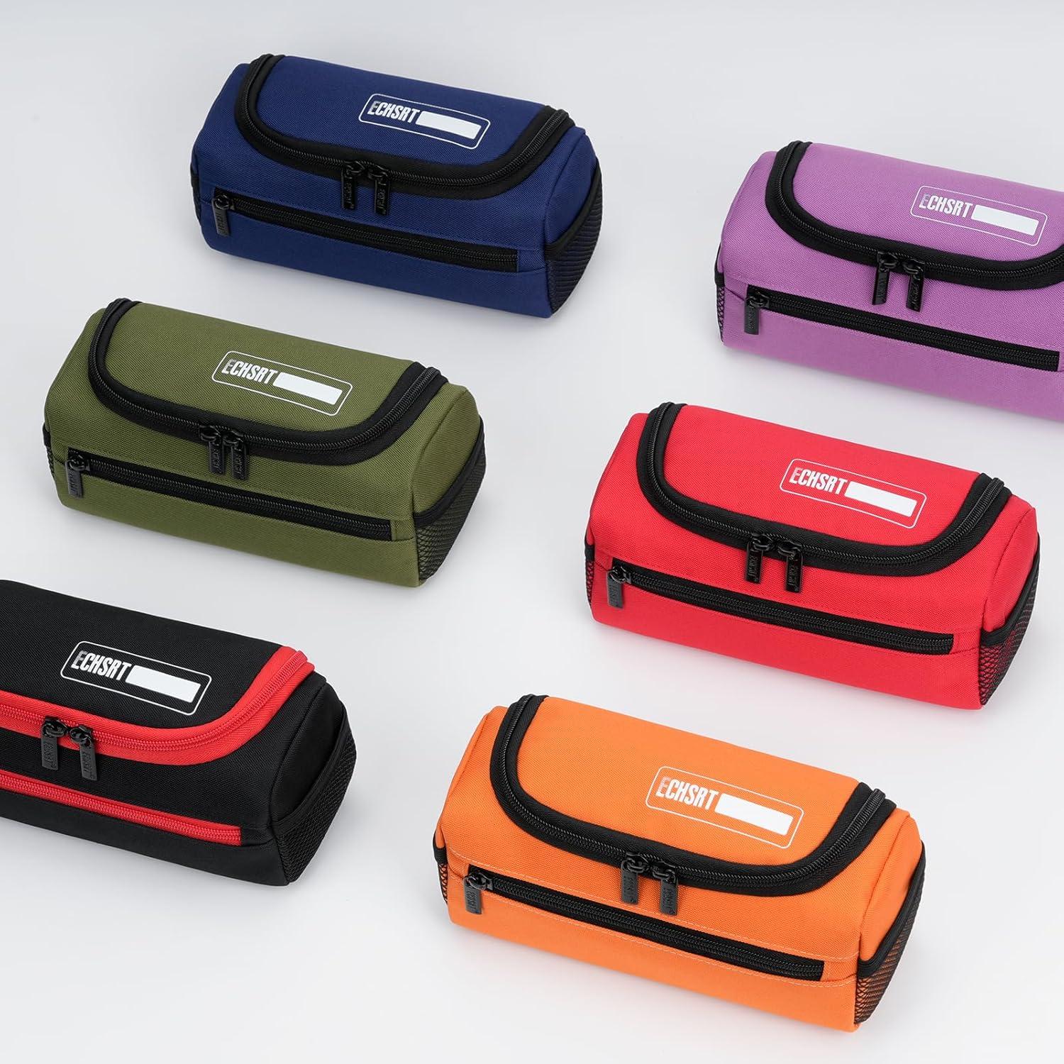 Estuche de Lápiz ECHSRT Negro Gran Capacidad 22.5x10x10 cm