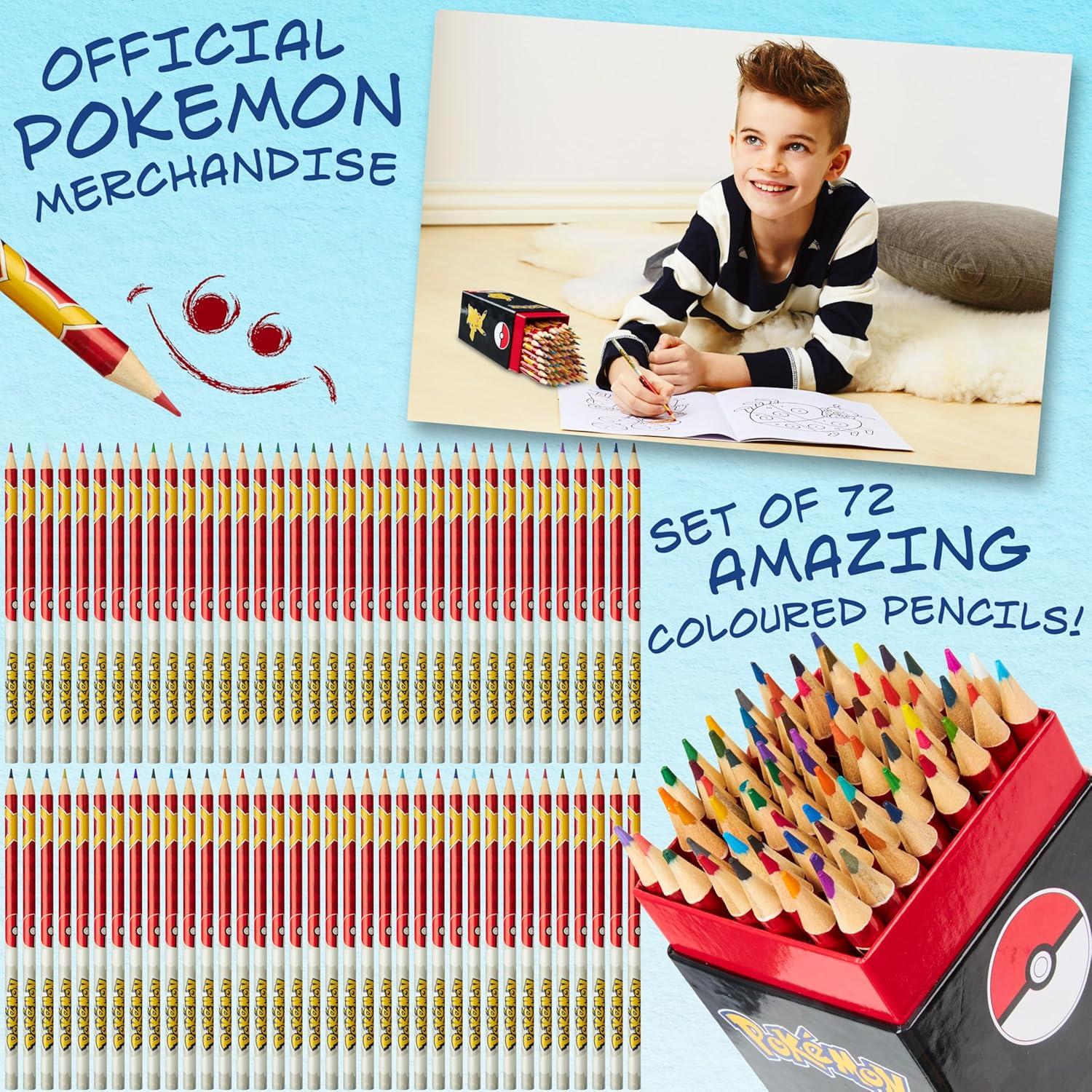 Juego de Lápices de Colores Pokémon 72 Piezas Pre Afiliados