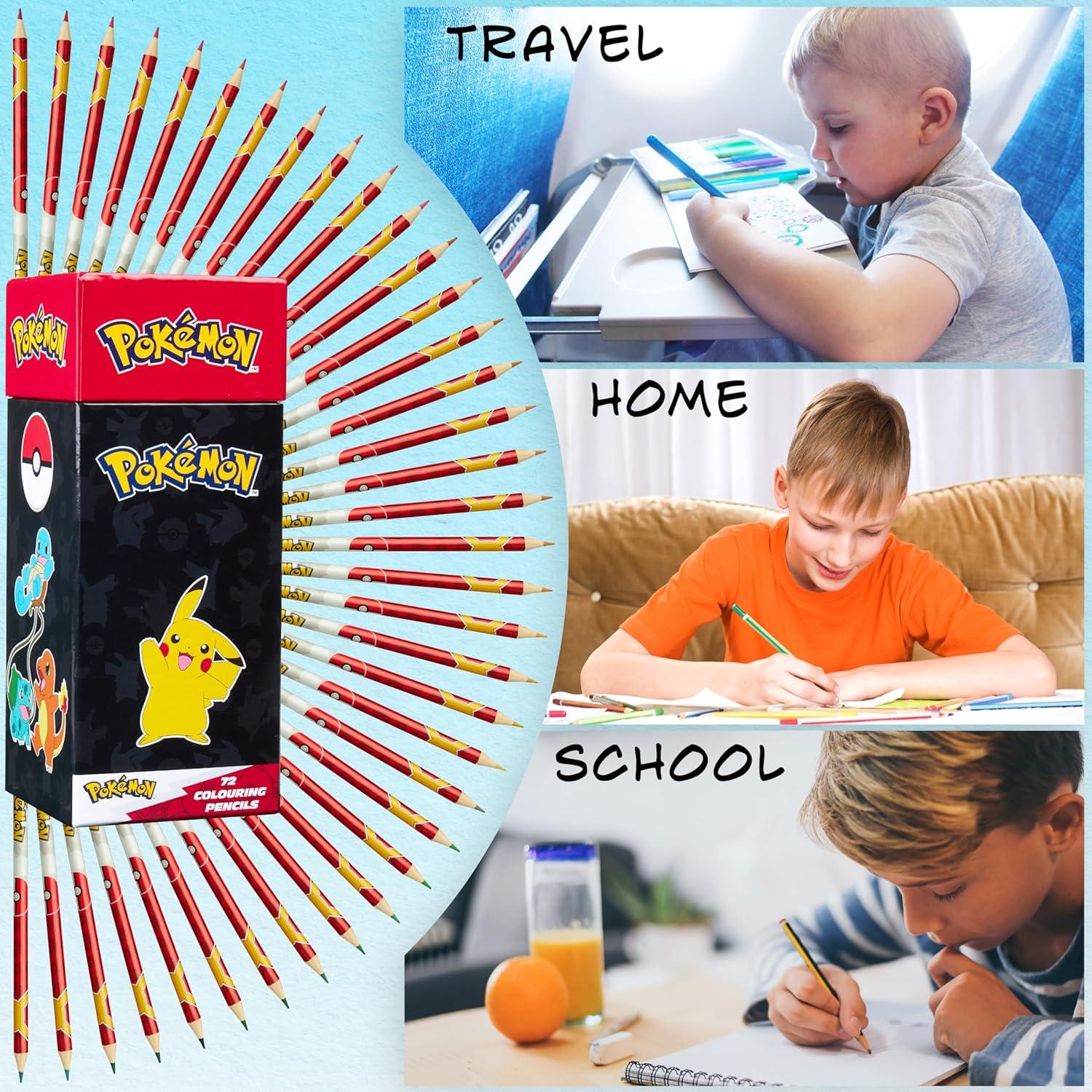 Juego de Lápices de Colores Pokémon 72 Piezas Pre Afiliados