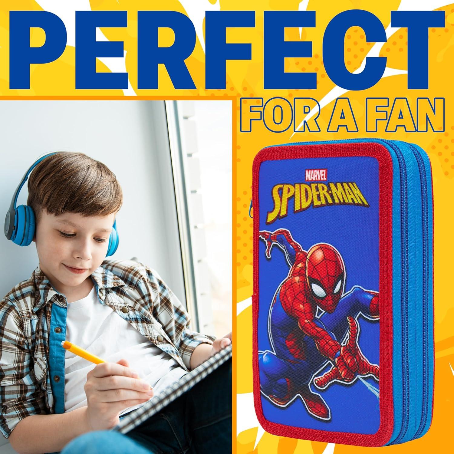 Estuche de Lápices Spiderman Marvel con Suministros Escolares