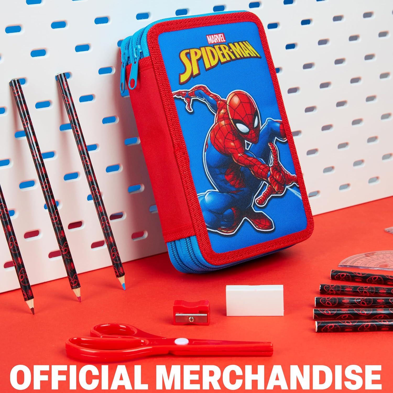 Estuche de Lápices Spiderman Marvel con Suministros Escolares