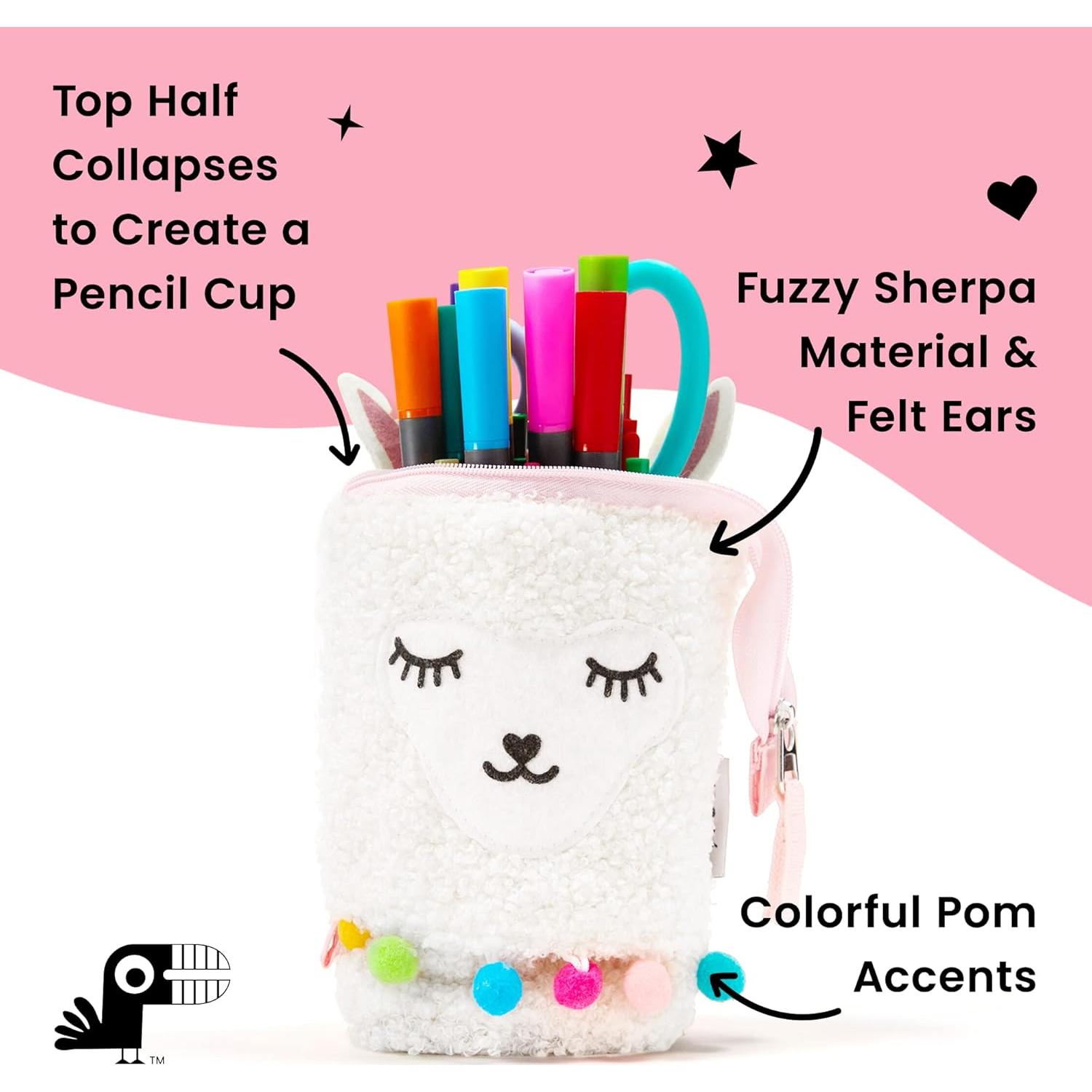 Estuche de Lápices de Pie Yoobi Llama Peluda 12x5x20cm