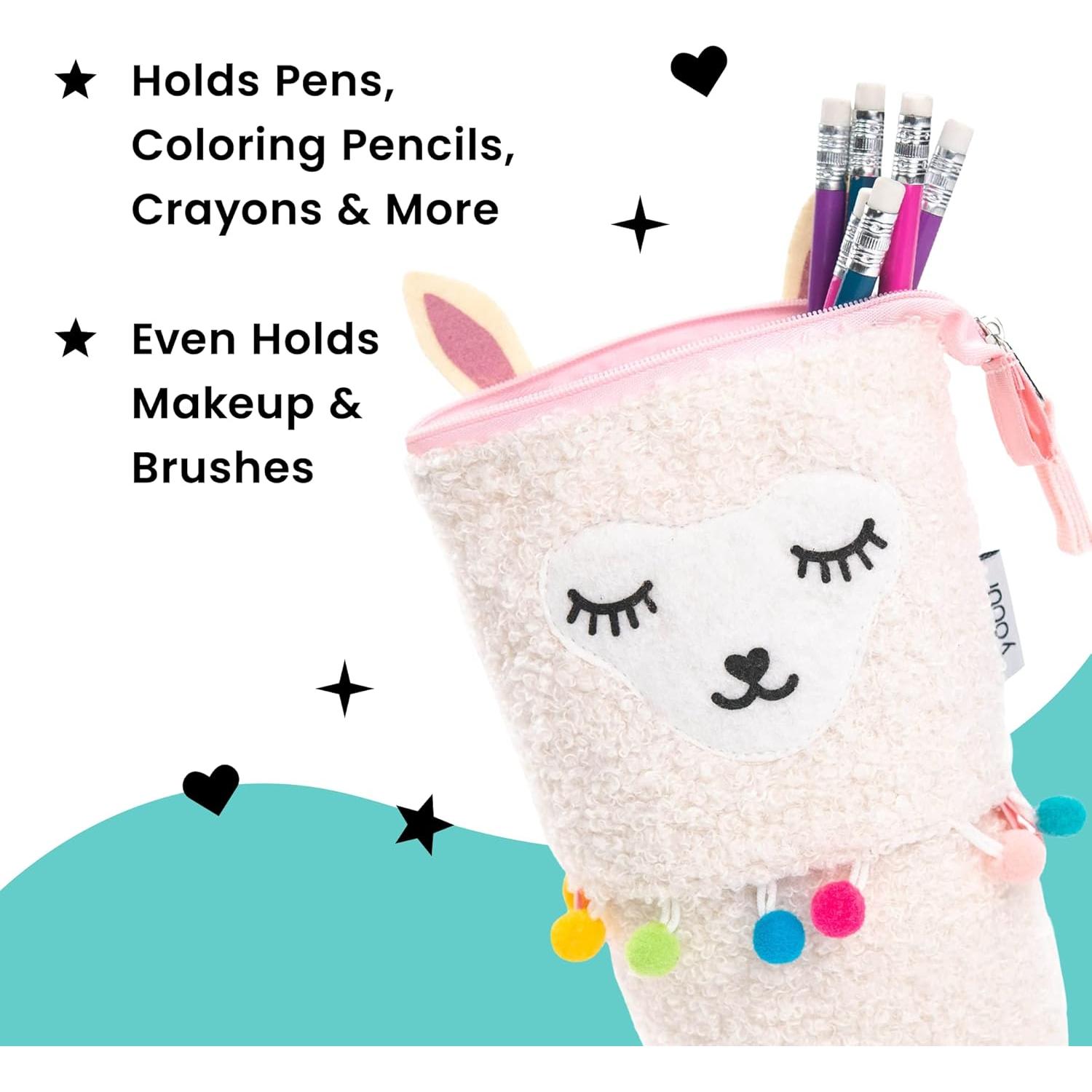 Estuche de Lápices de Pie Yoobi Llama Peluda 12x5x20cm