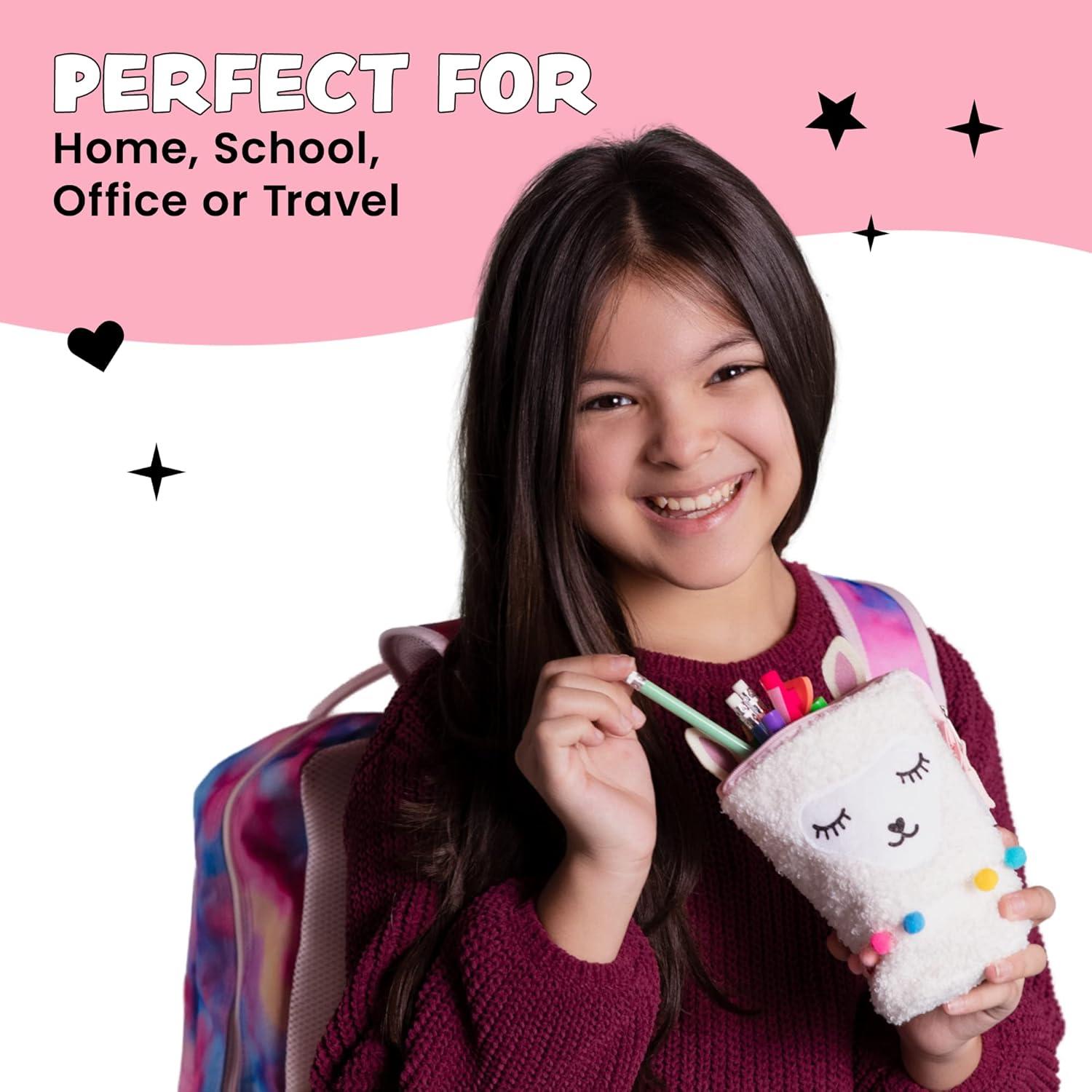 Estuche de Lápices de Pie Yoobi Llama Peluda 12x5x20cm