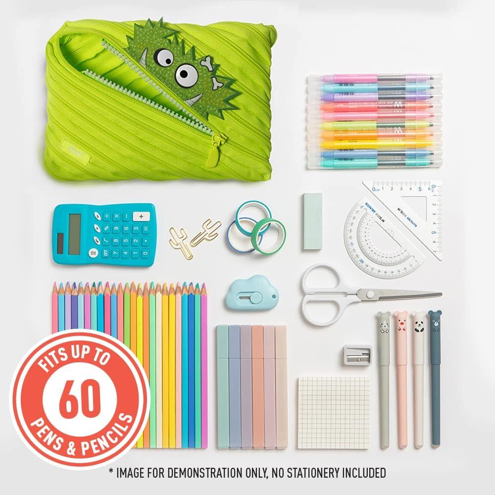 Estuche Jumbo ZIPIT Monstruo Hablante Verde 230x150 mm