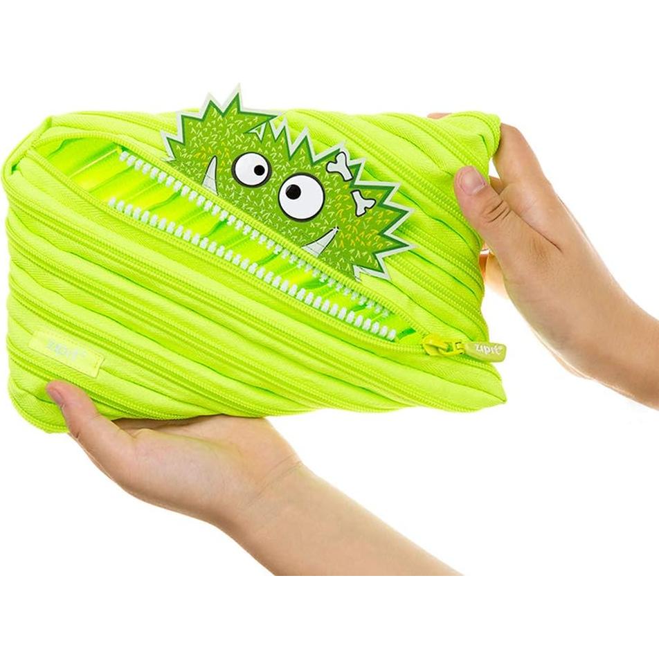 Estuche Jumbo ZIPIT Monstruo Hablante Verde 230x150 mm
