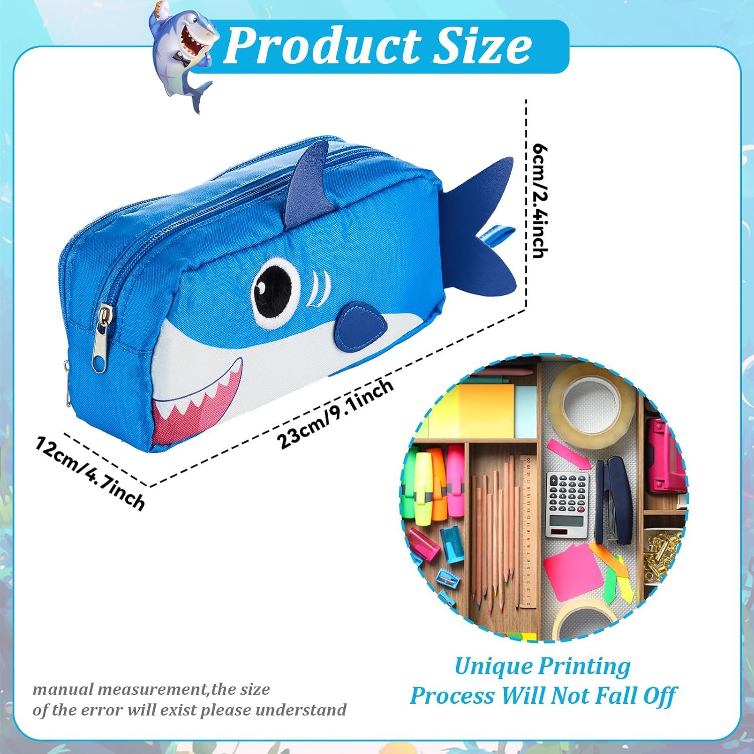 Estuche de Lápices 3D Tiburón Qyeahkj - Gran Capacidad