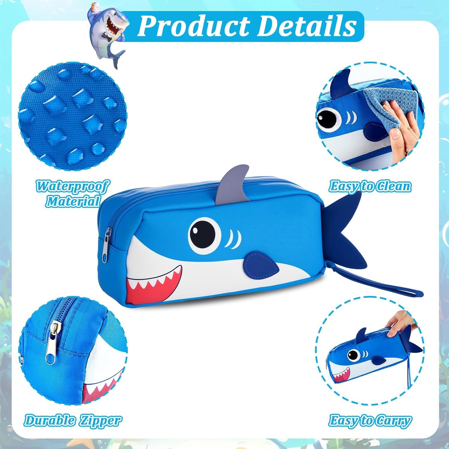 Estuche de Lápices 3D Tiburón Qyeahkj - Gran Capacidad