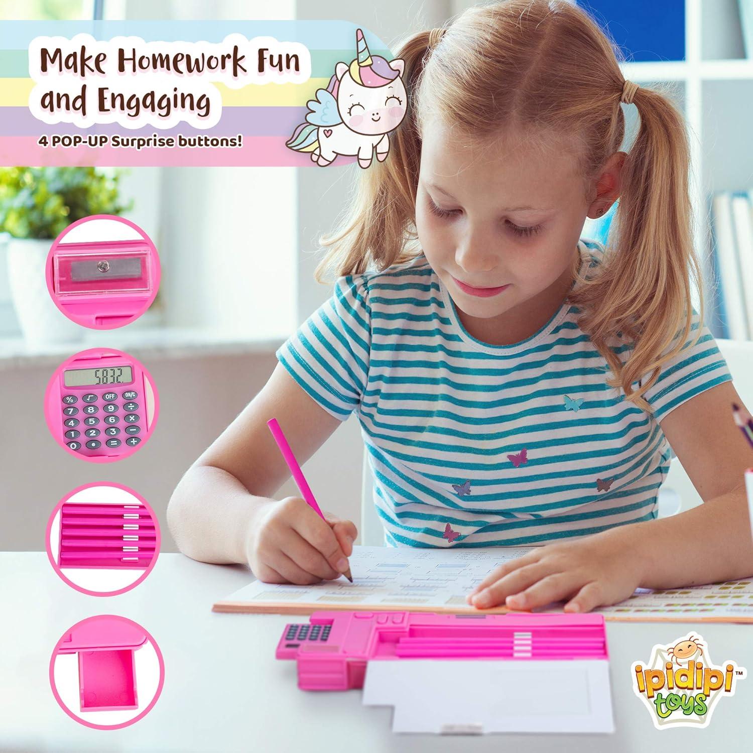 Estuche de Lápices Pop Up Unicornio Ipidipi Toys Rosa