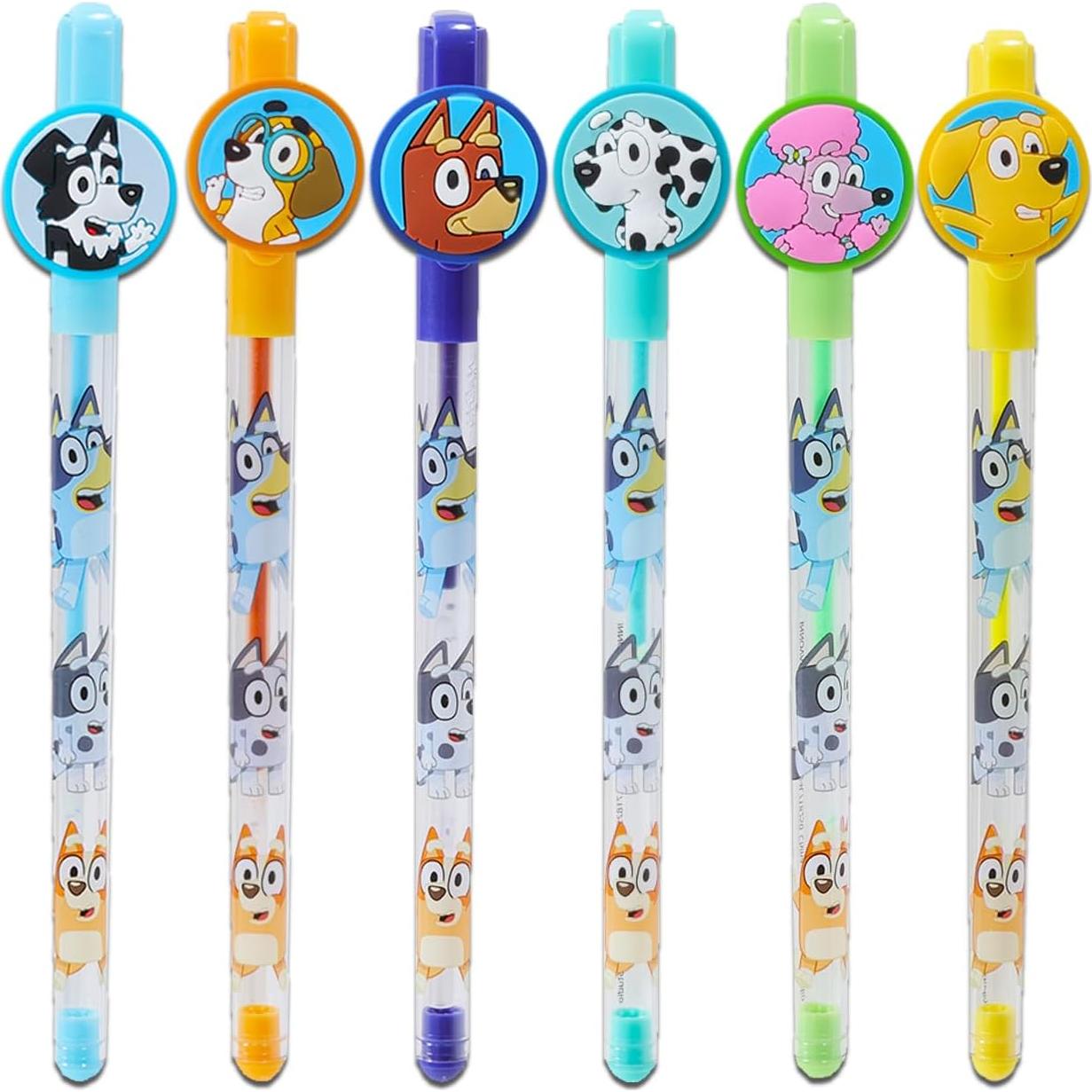 Estuche de Lápices Bluey con Bolígrafo y Stickers - 21.6 cm