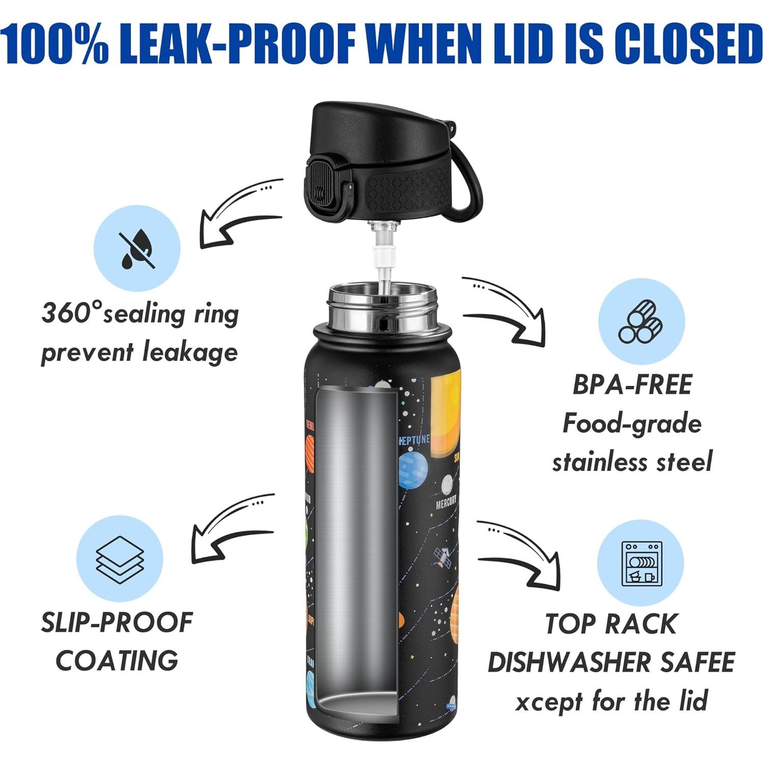 Botella de Agua Aislada Oldley 20 oz Acero Inoxidable Niños