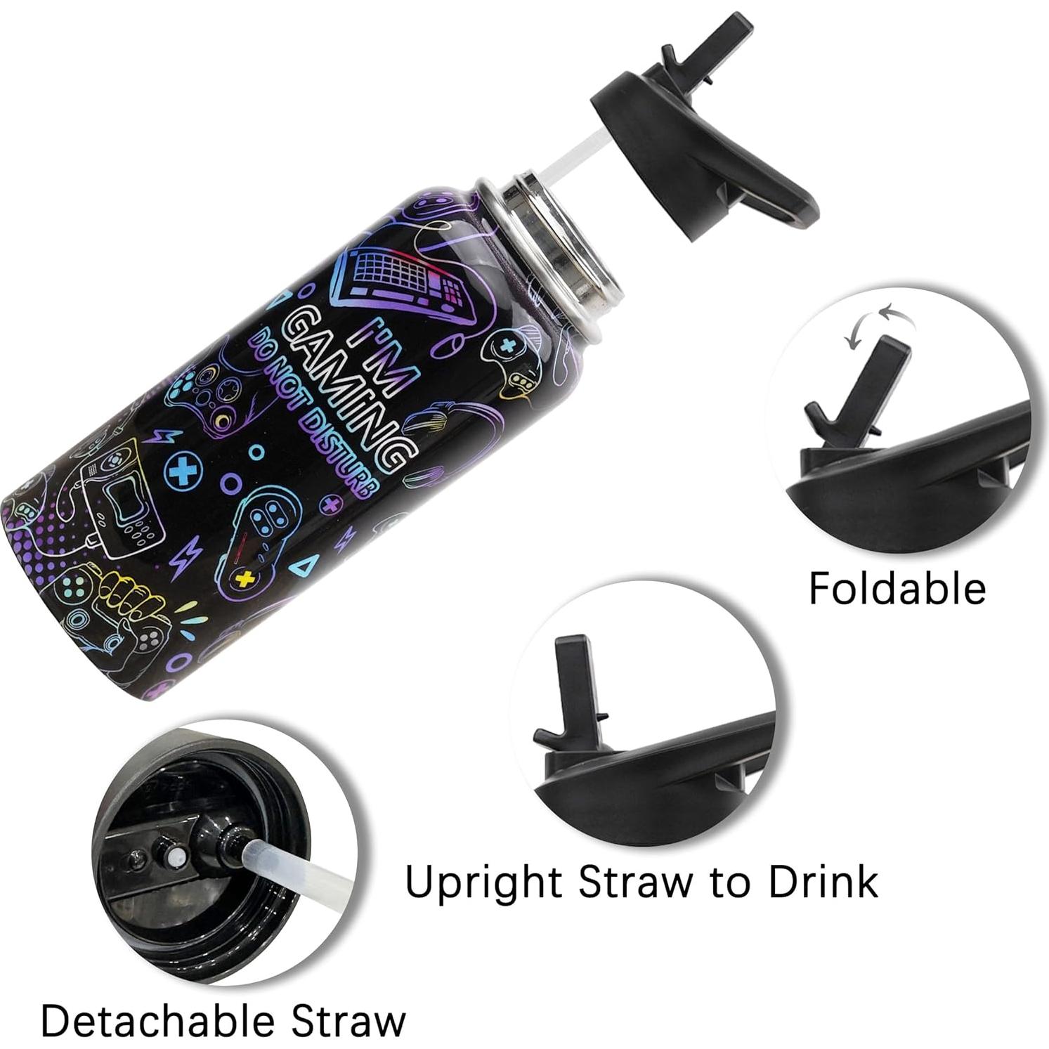 Botella de Agua Aislada 32 oz ZNYYZYBA Acero Inoxidable