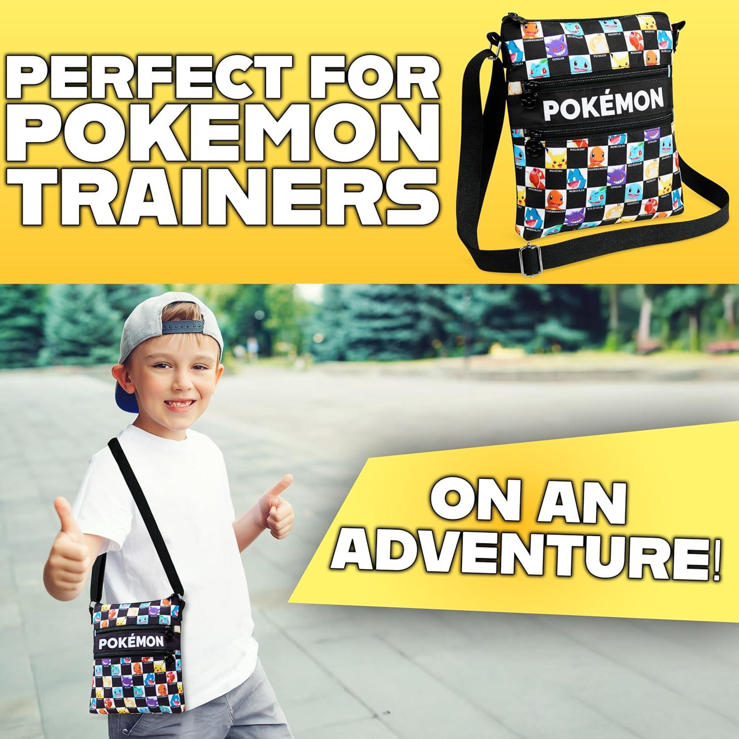 Bolsa Cruzada Pokemon CYP para Niños 26x22x3.5 cm